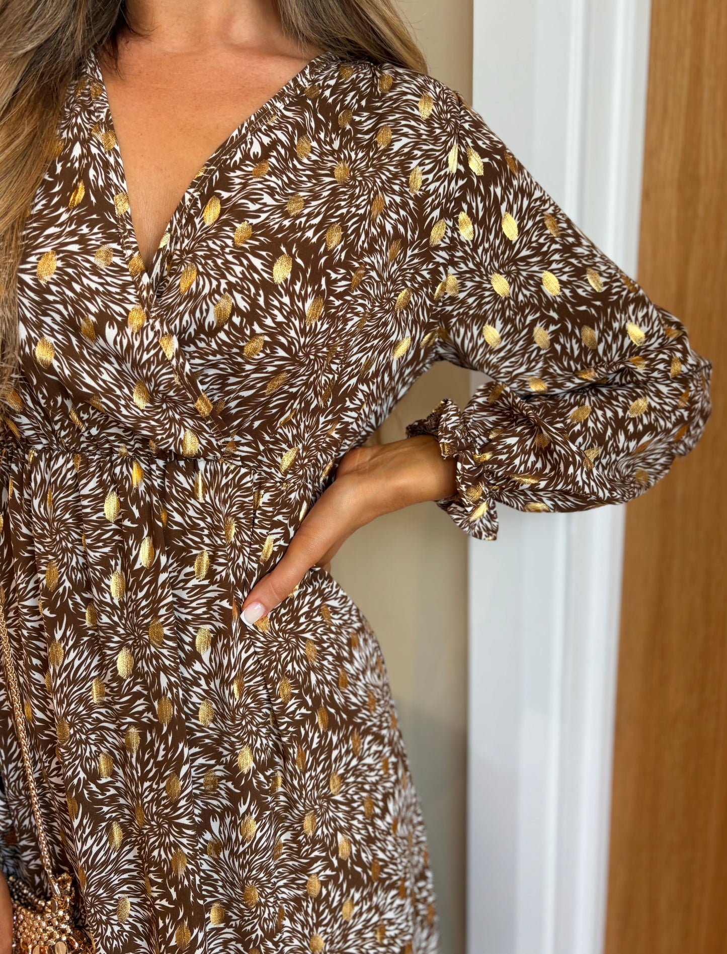 Ensley Dress Brown