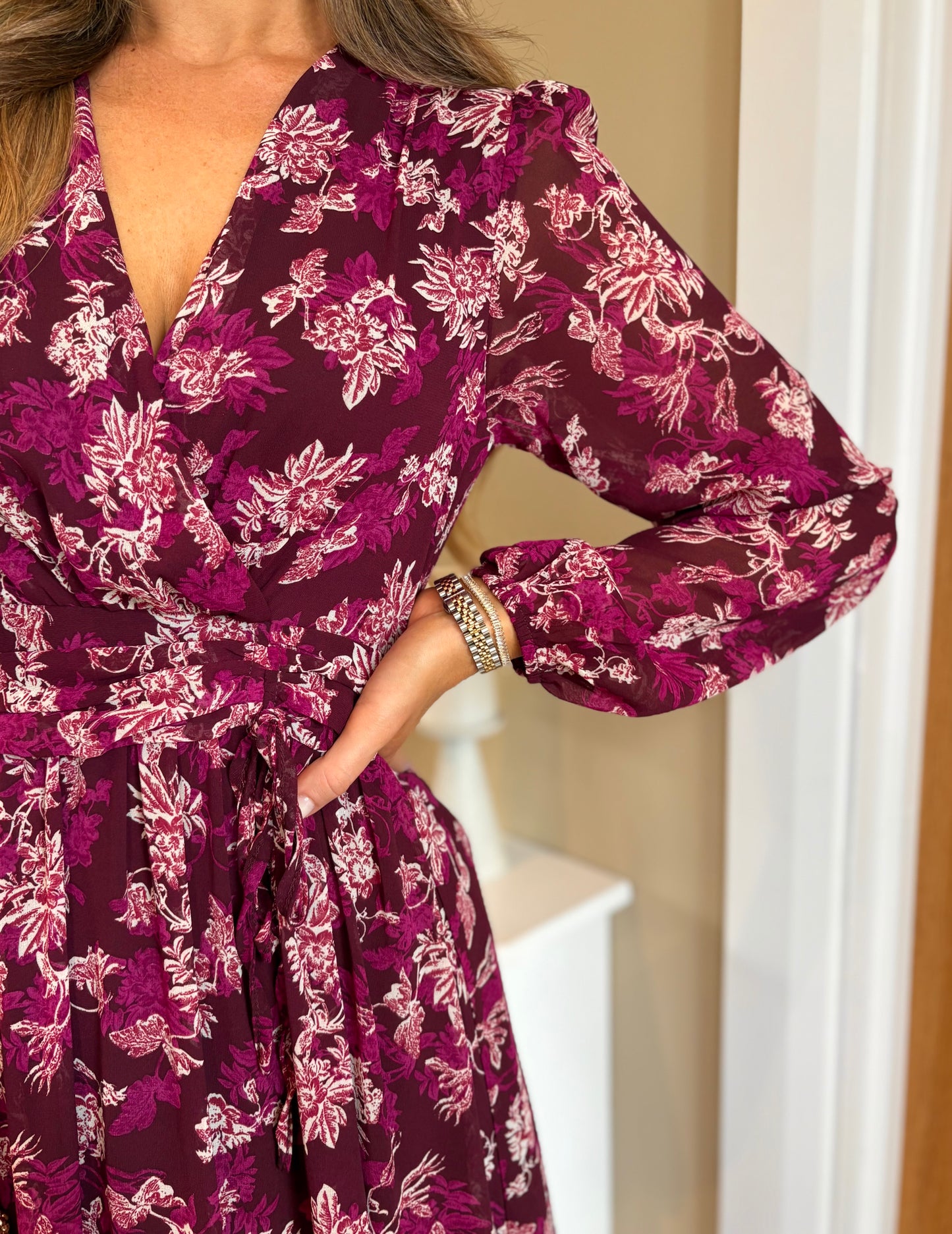 Jules Print Dress Purple