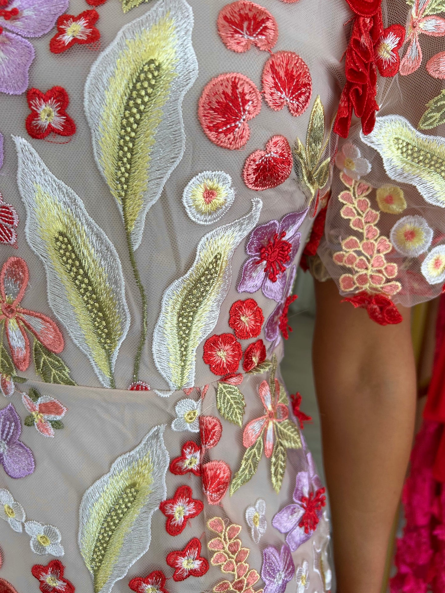 Marbella Floral Dress Beige