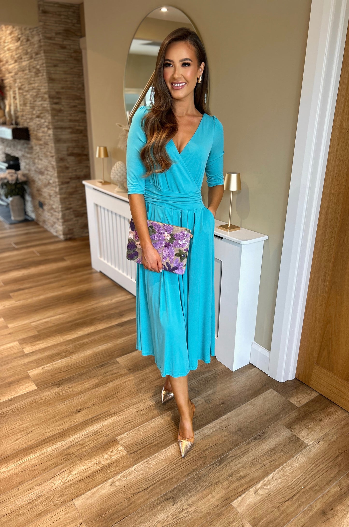 Belle Dress Turquoise