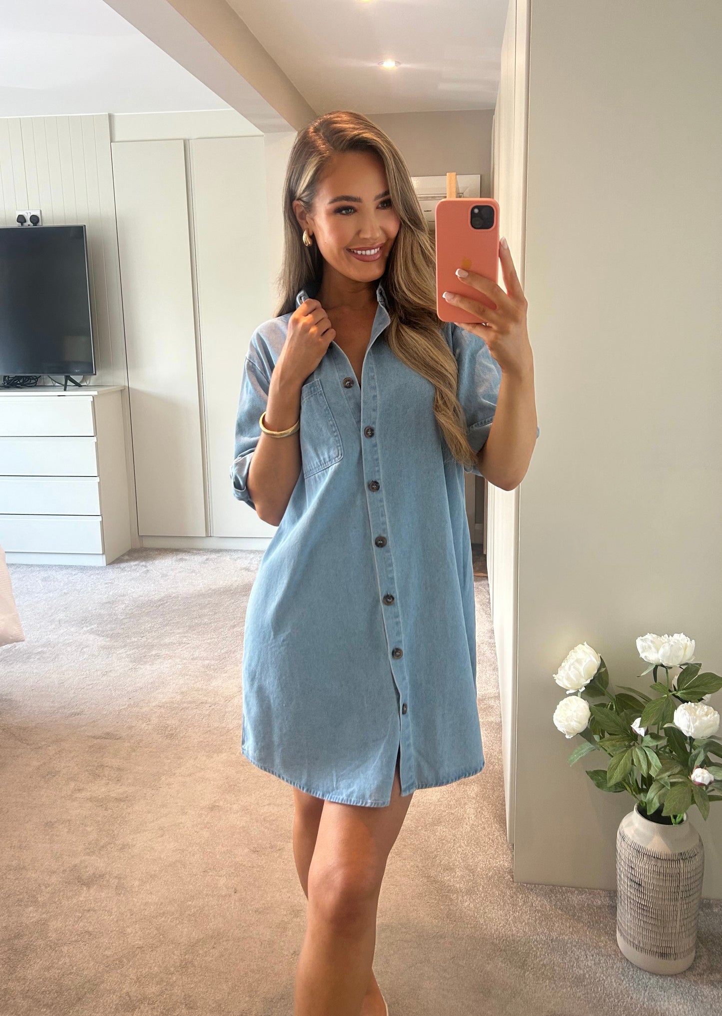 Laurel Denim Dress Blue