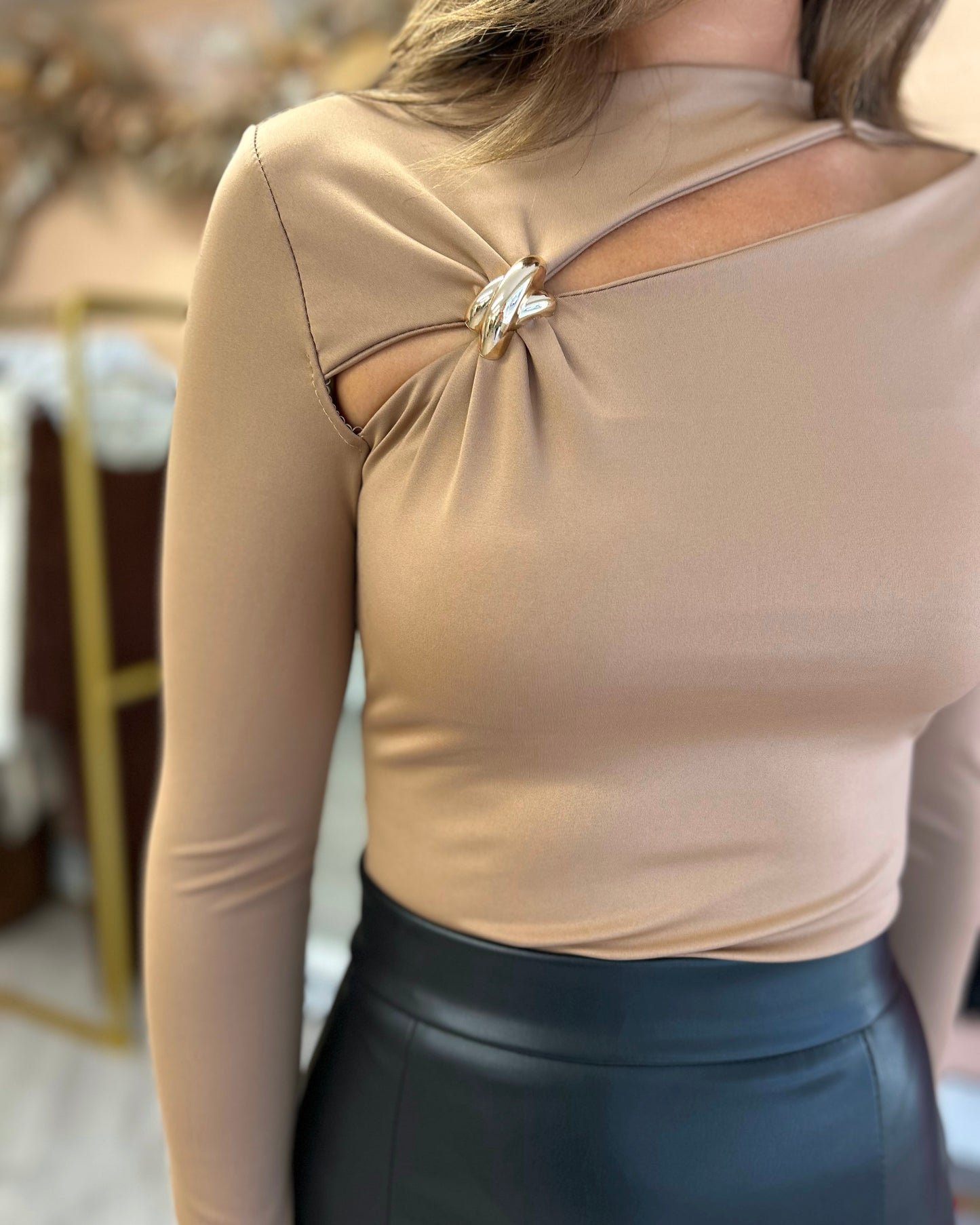 Bebe Bodysuit Camel