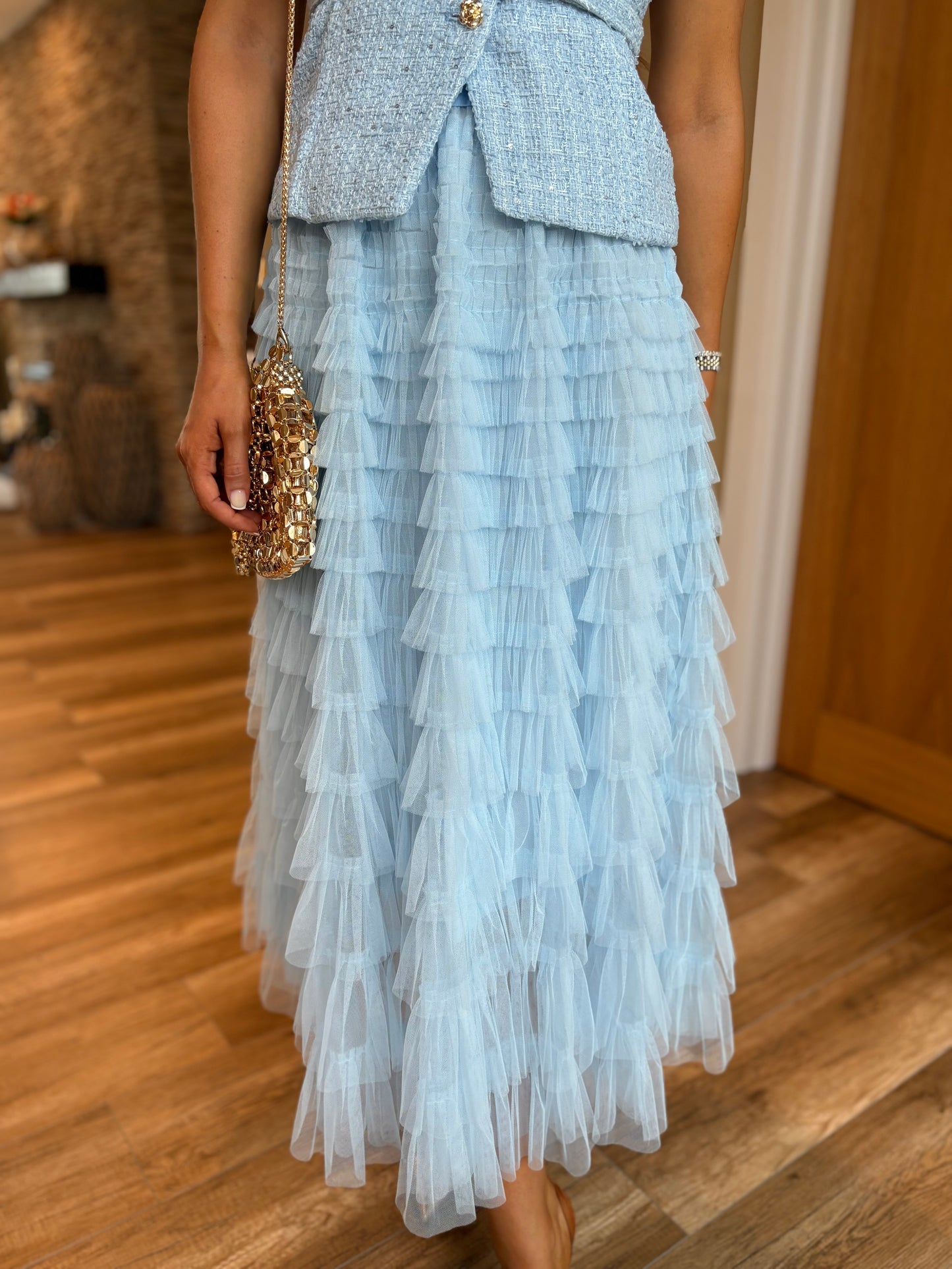 Naomi Tulle Skirt Blue