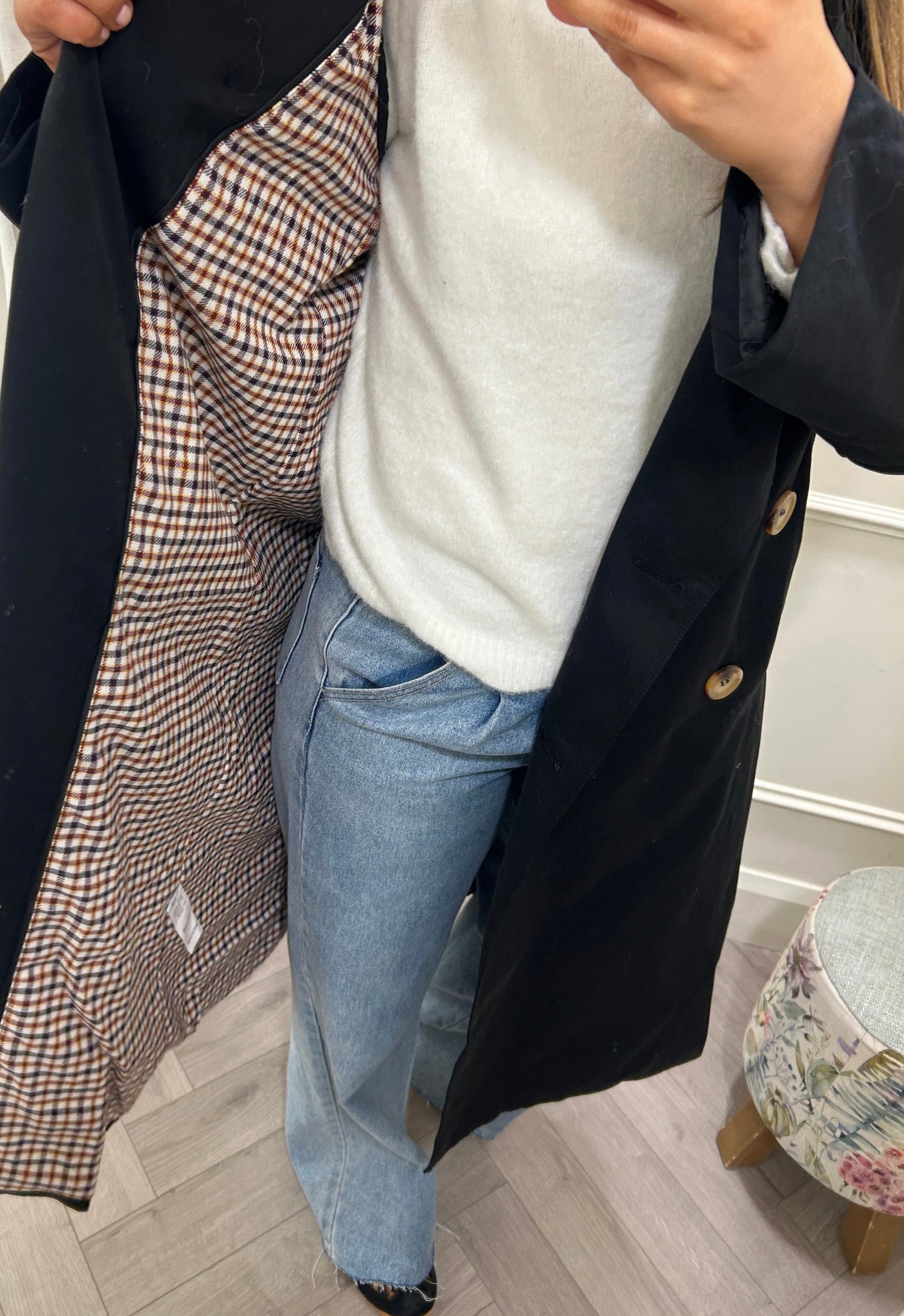 Kelsy Trench Coat Black