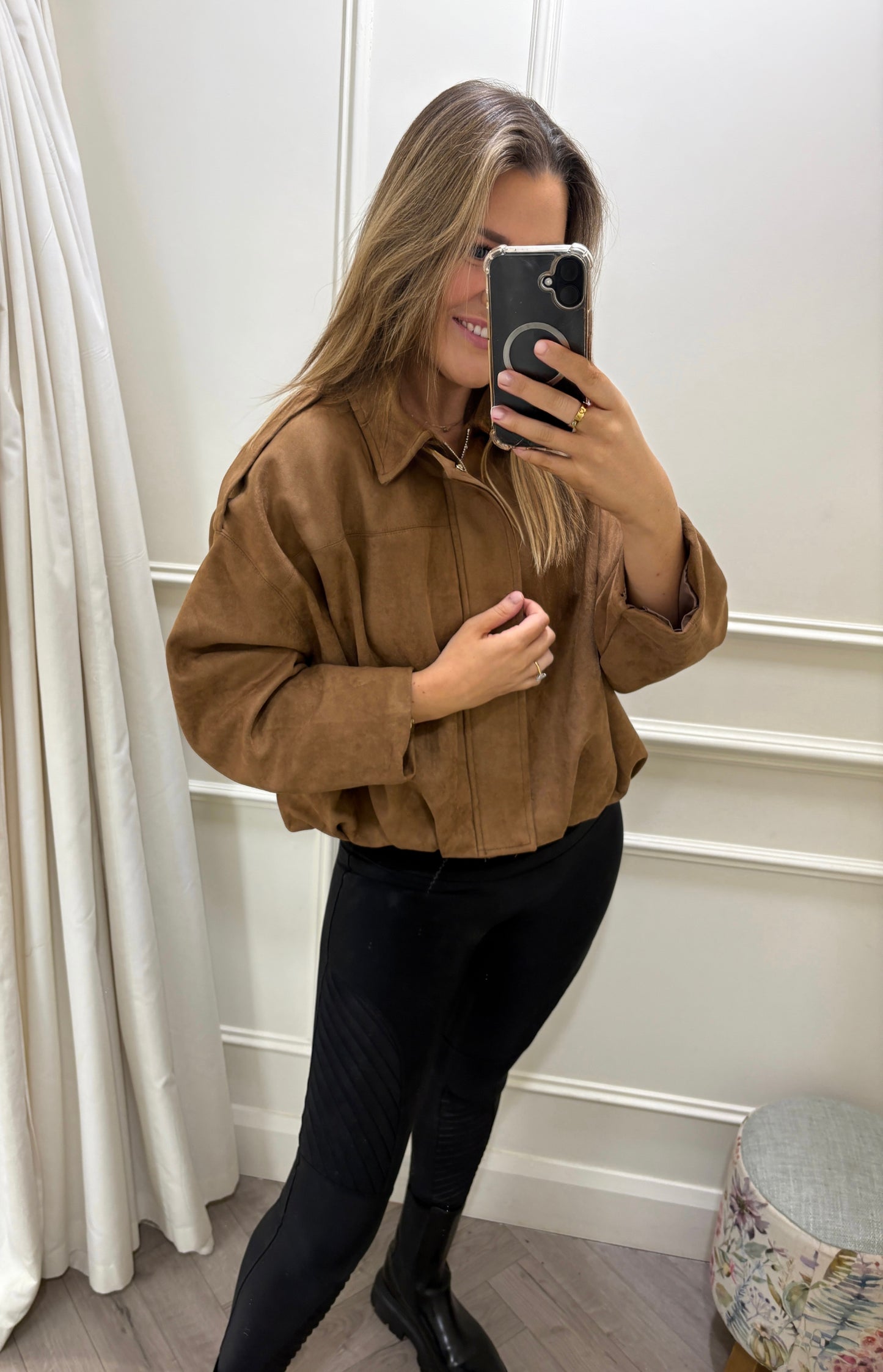 Harlow Suede Jacket Light Brown