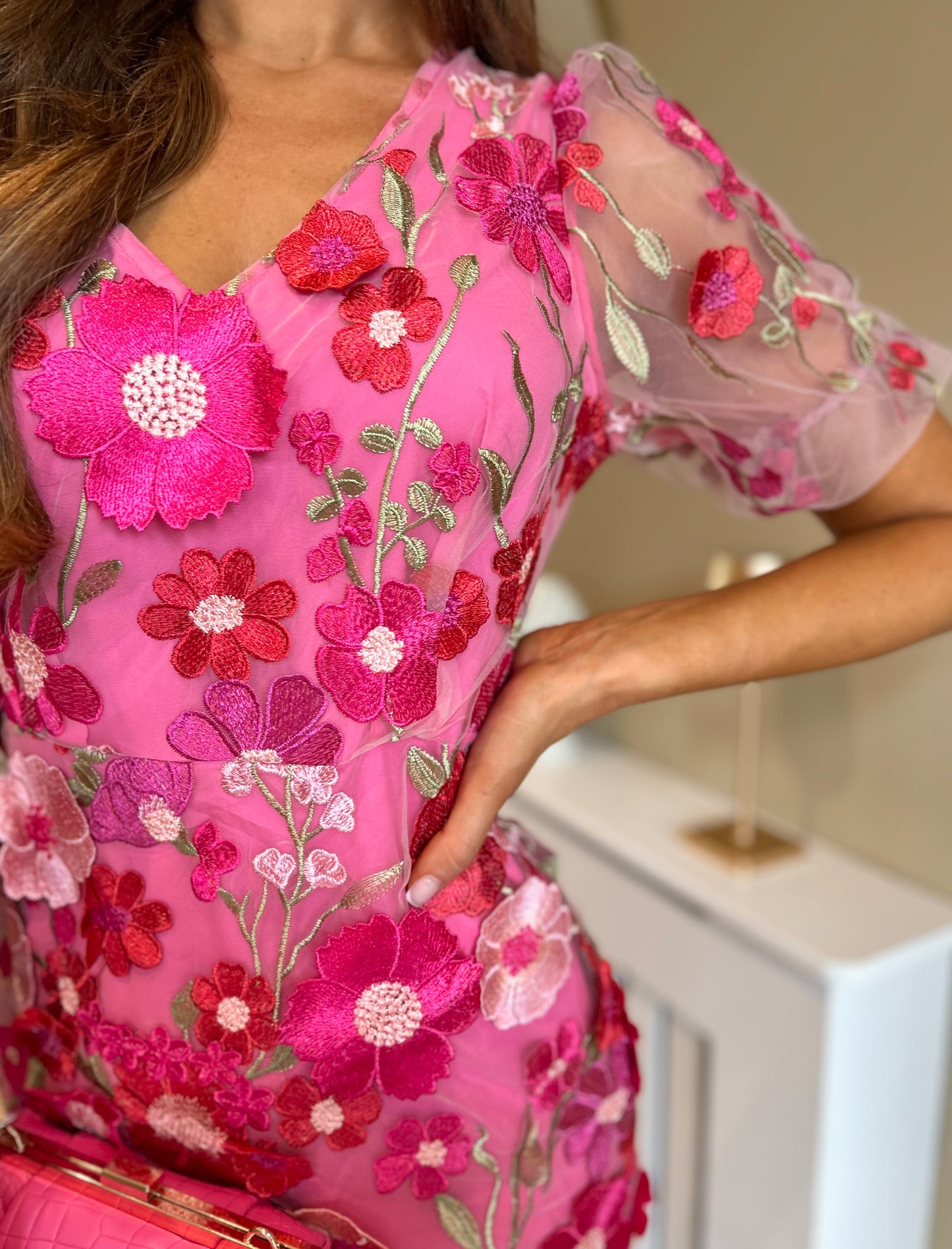 Tilly Floral Dress Pink
