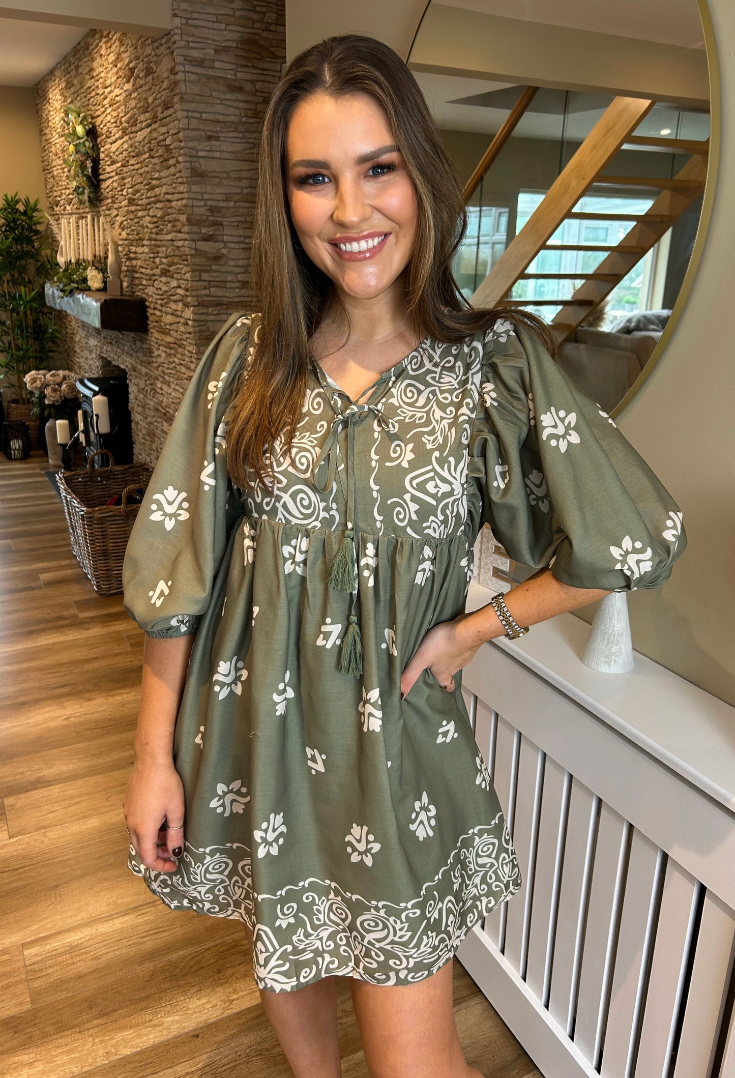 Enya Dress Khaki