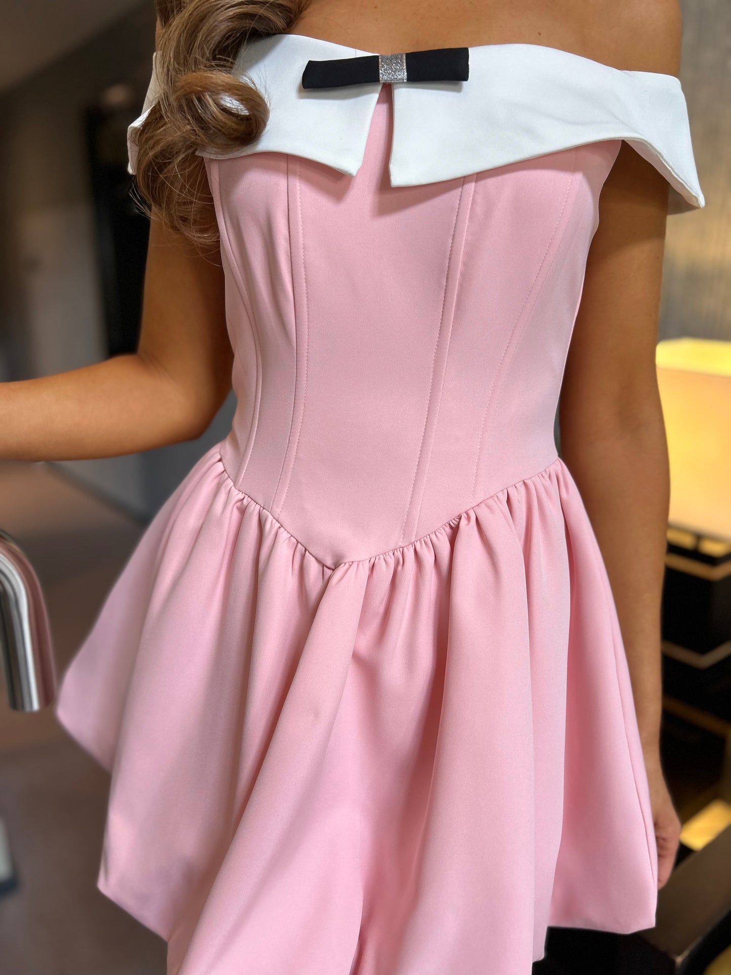 Harlow Bow Dress Pink