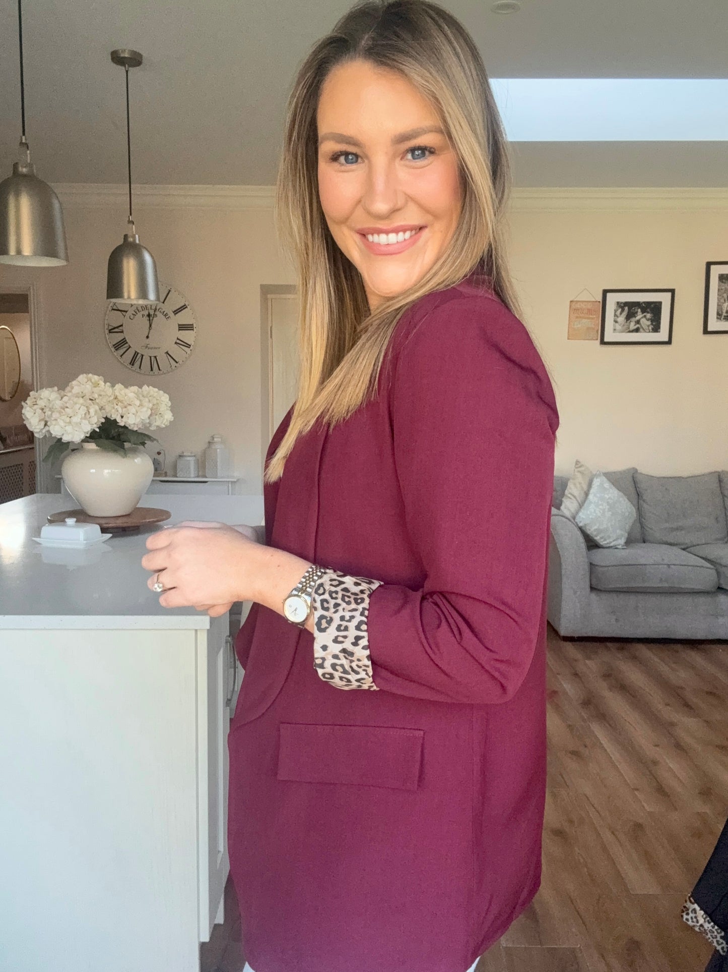 Polly Blazer Burgundy