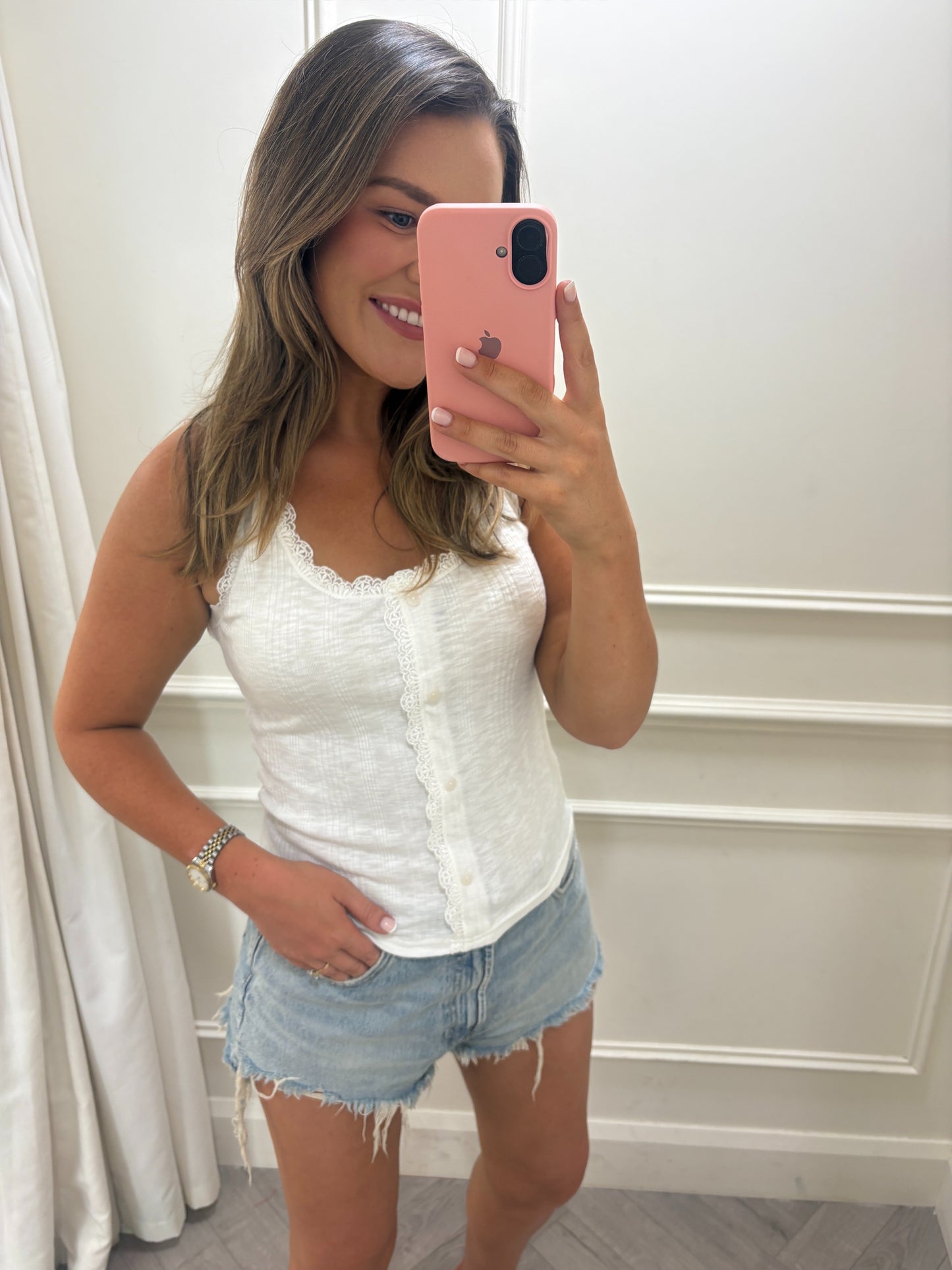 Courtney Top White