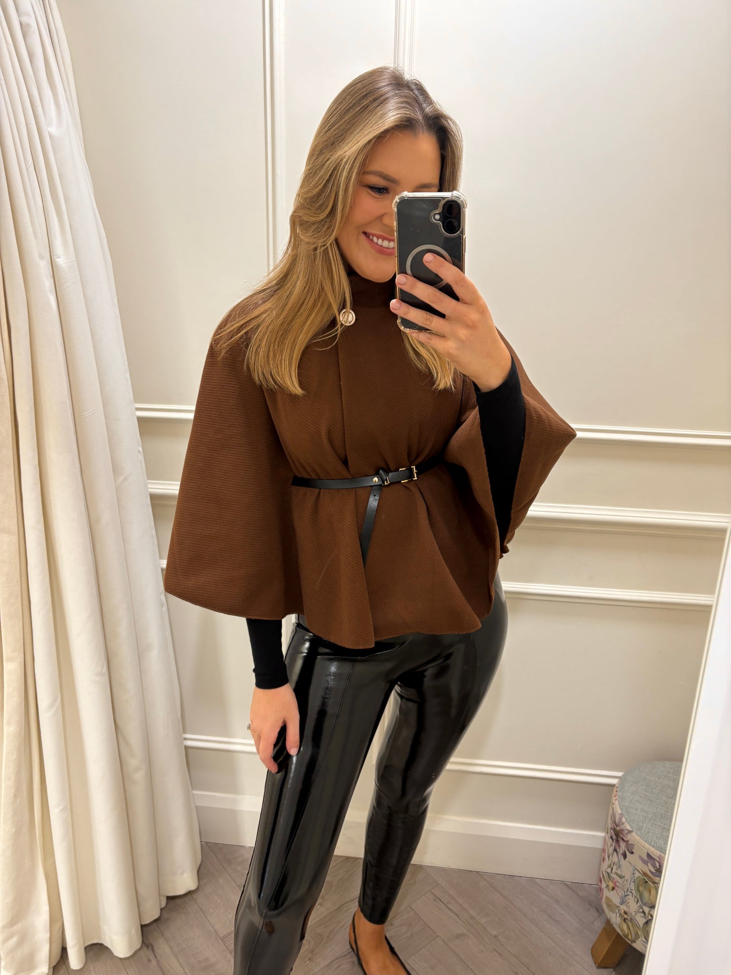 Iris Cape Coat Brown
