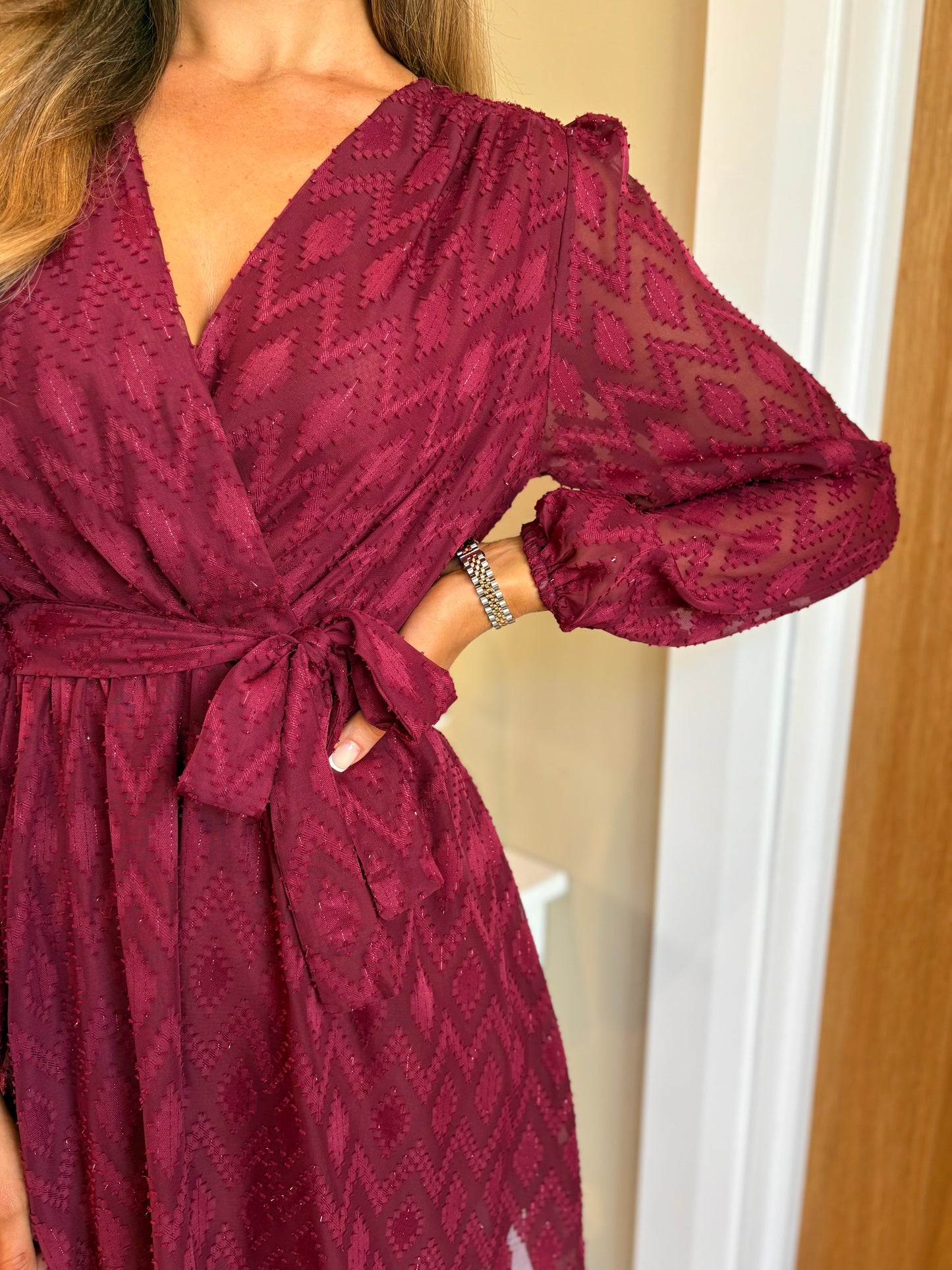 Mabel Dress Burgundy