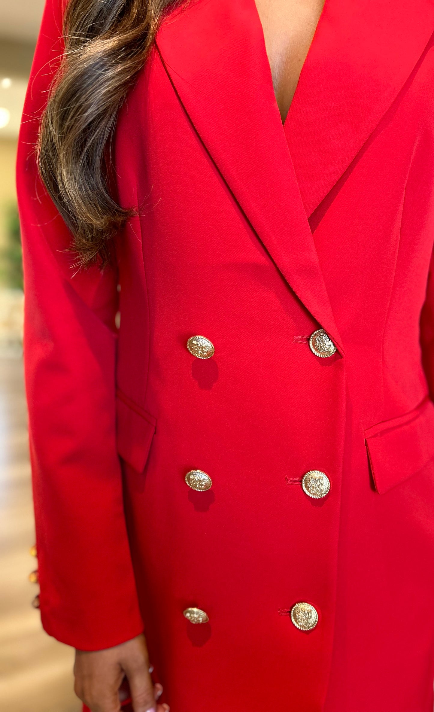 Sue Blazer Dress Red