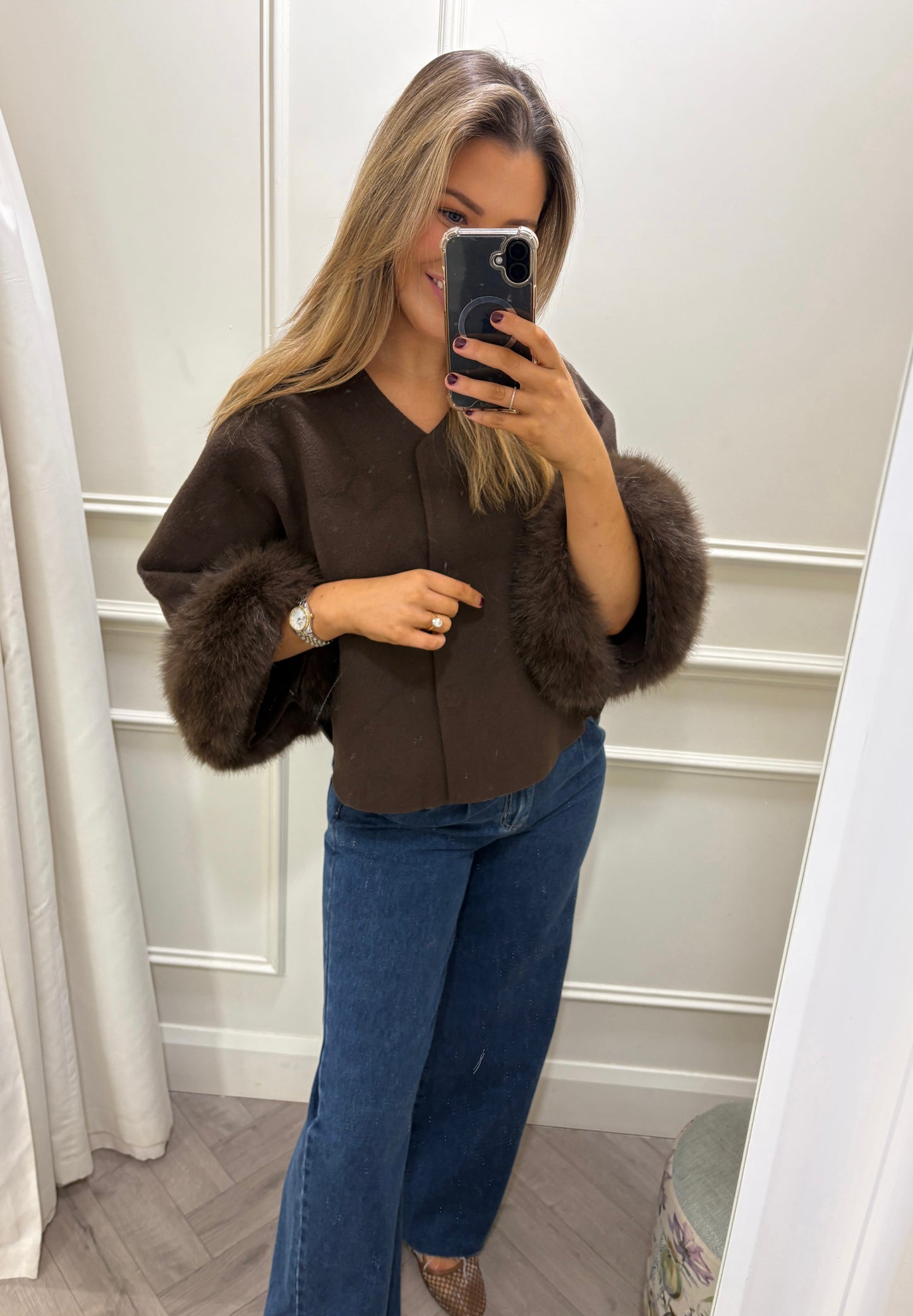 Rani Soft Knit & Scarf Brown