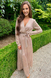 Tazia Gold and Blush Dress