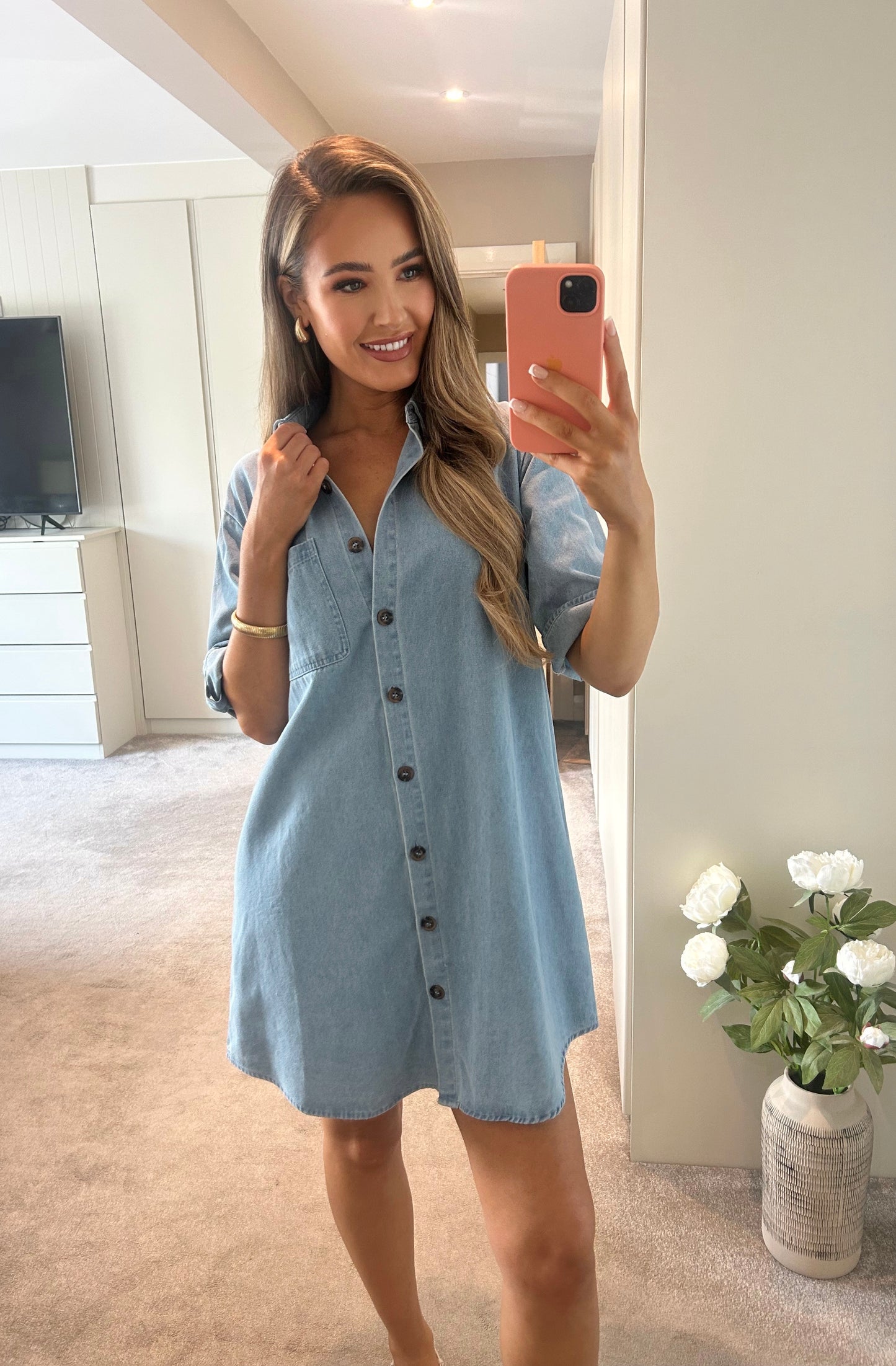 Laurel Denim Dress Blue