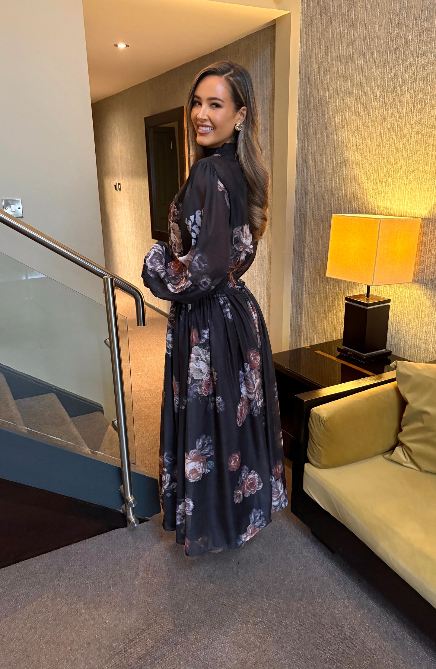 Rosalie Floral Two Piece Black