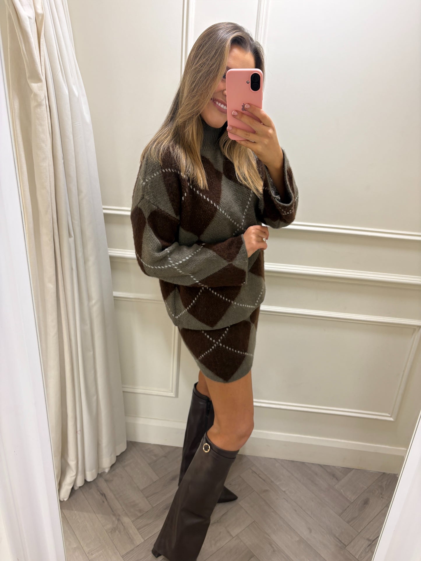Kelly Knitted Two Piece Khaki