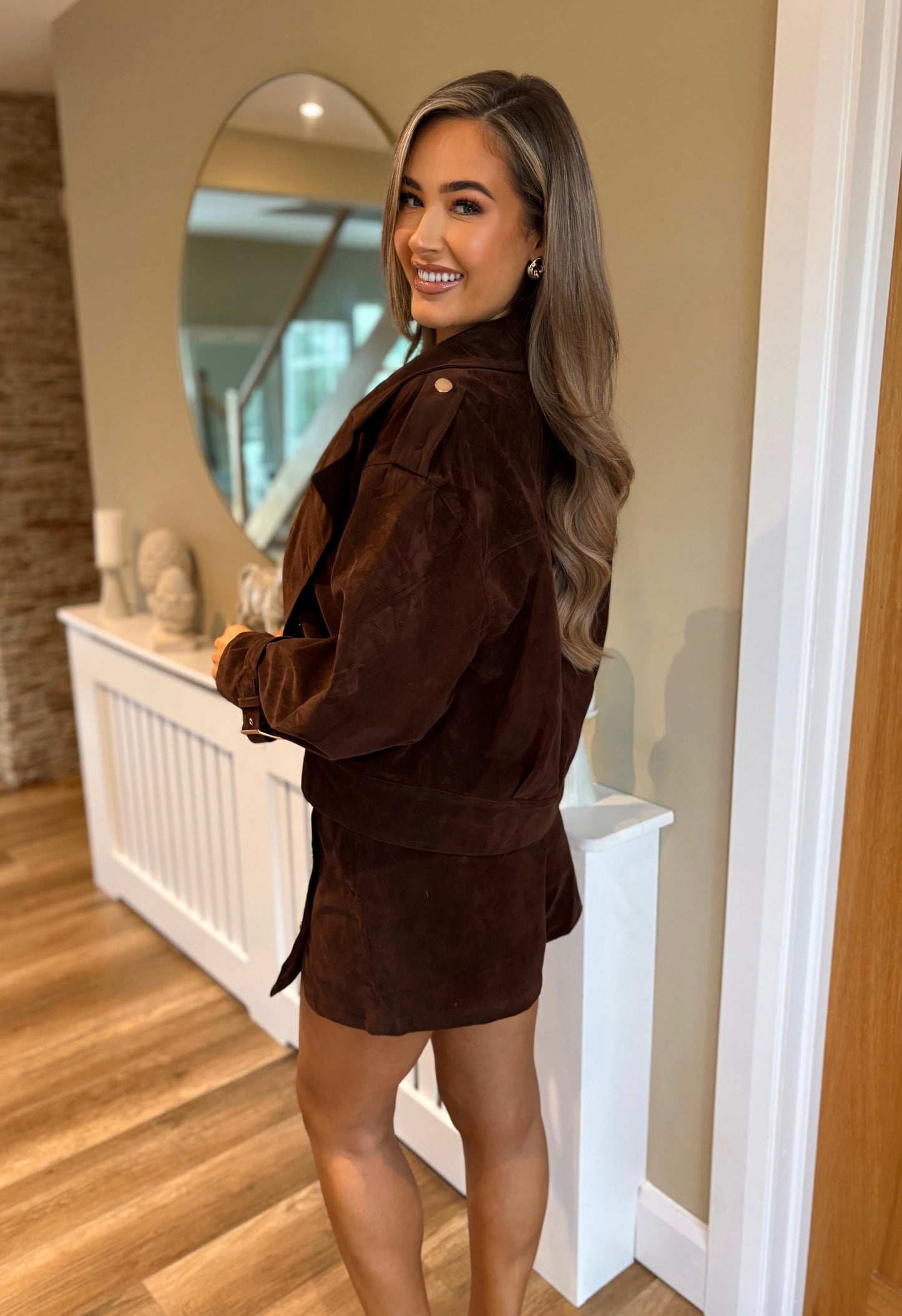 Maple Cropped Jacket Brown