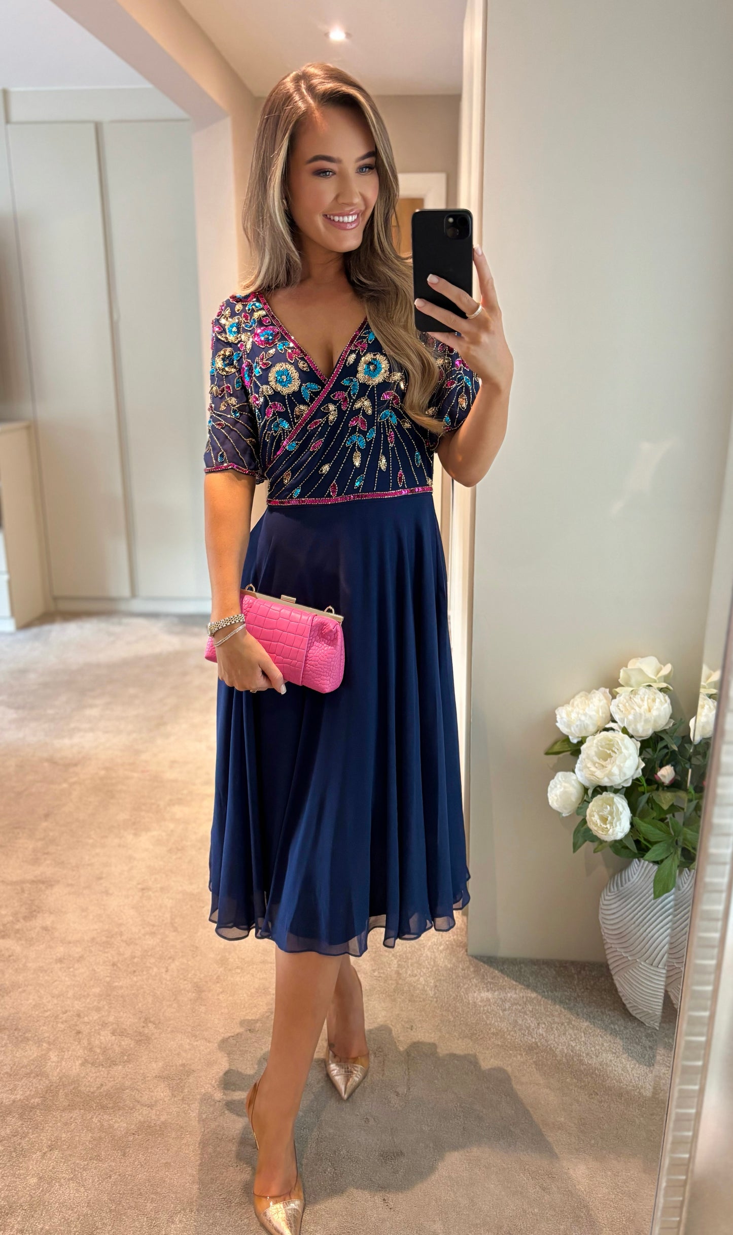 Eliana Dress Navy