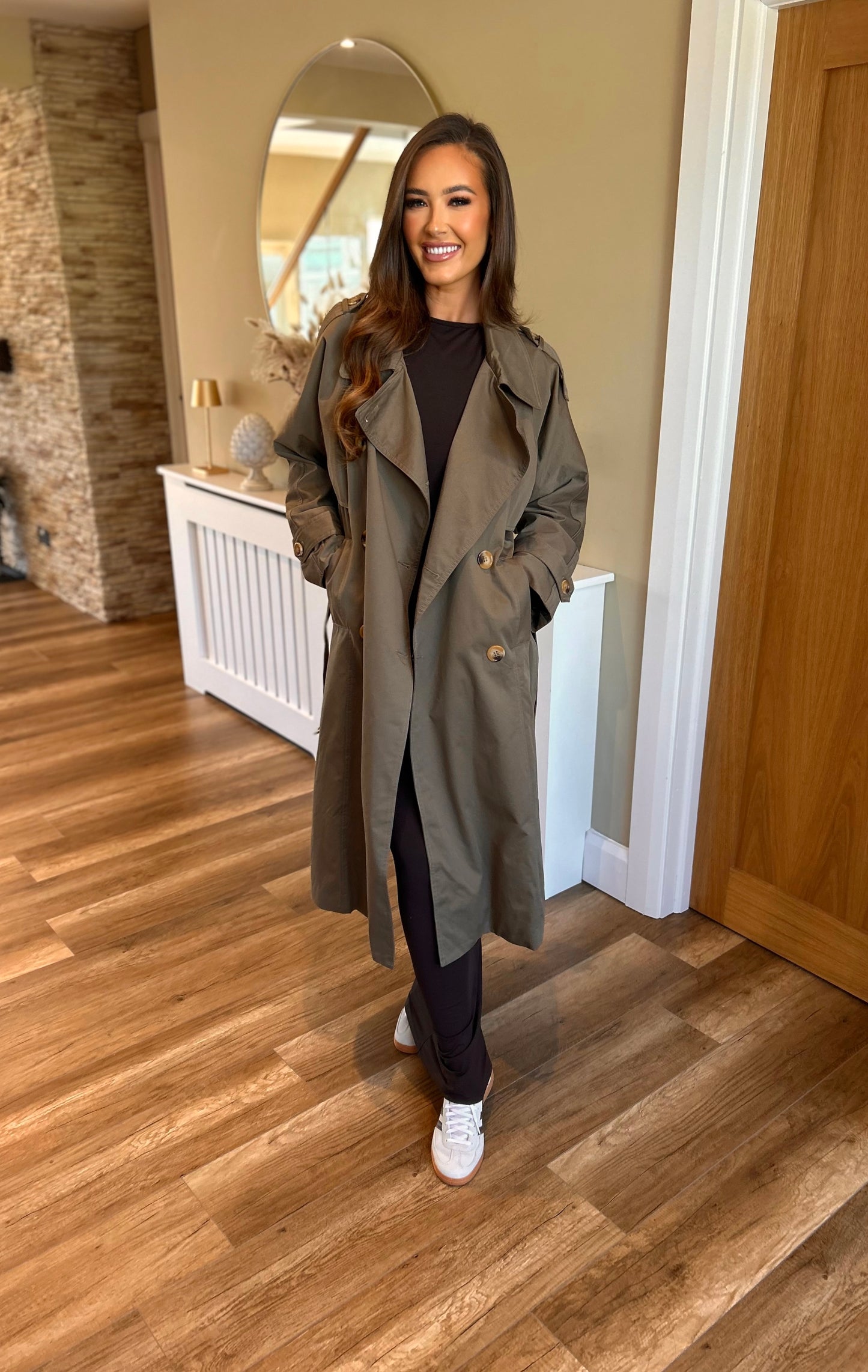 Kelsy Trench Coat Khaki