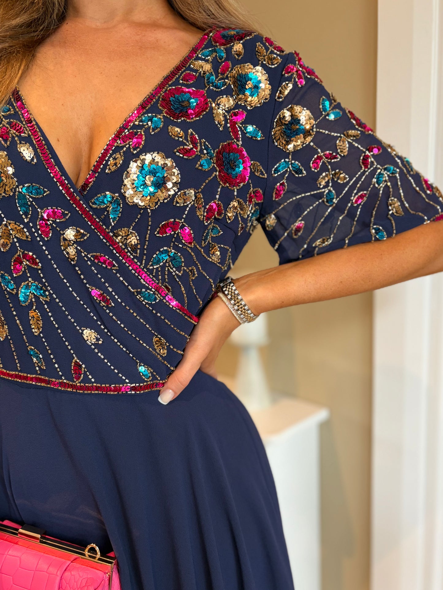 Eliana Dress Navy