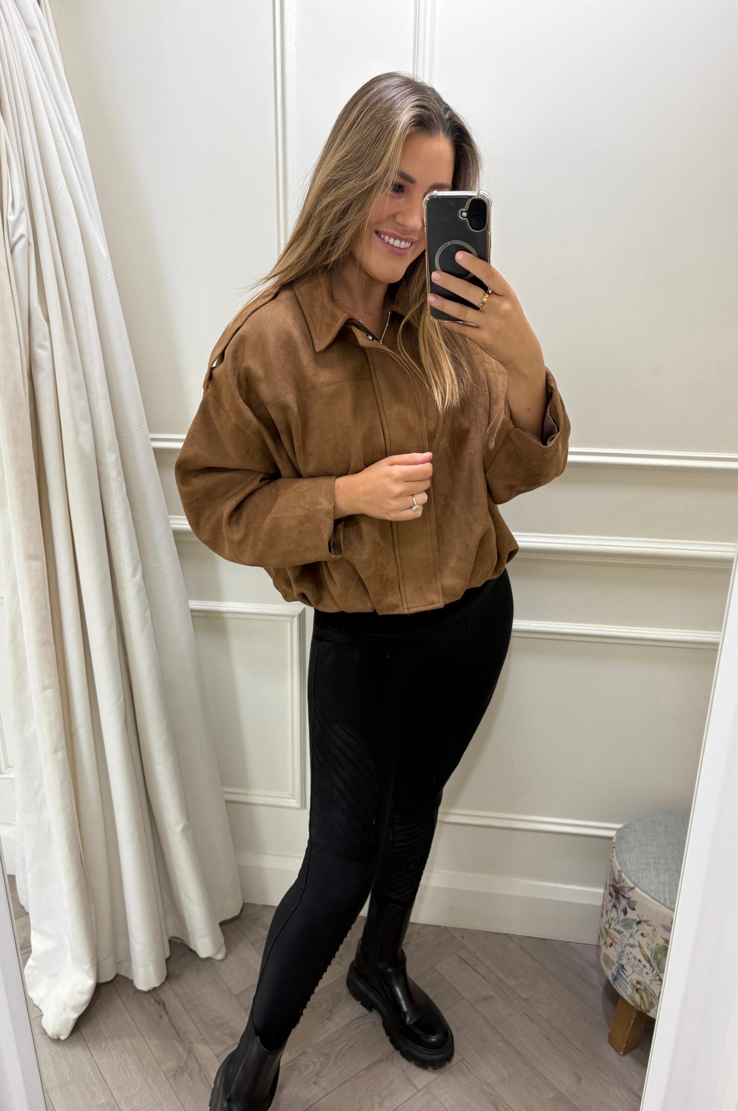Harlow Suede Jacket Light Brown