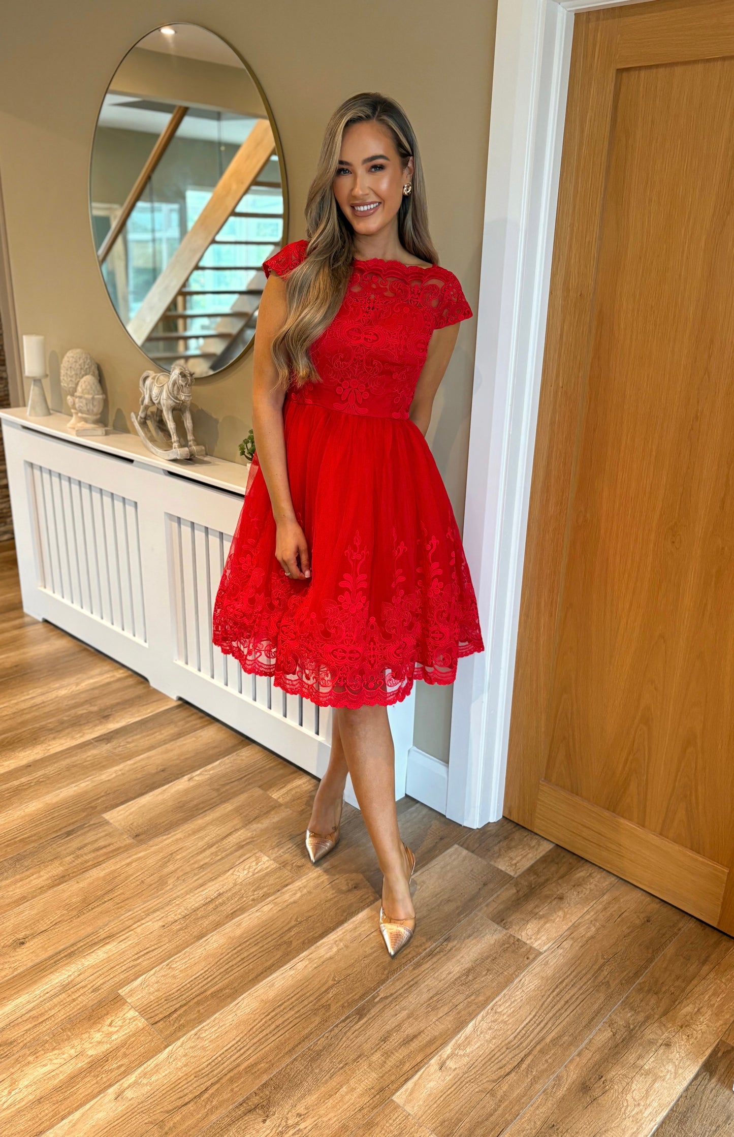 Raya Tulle Dress Red