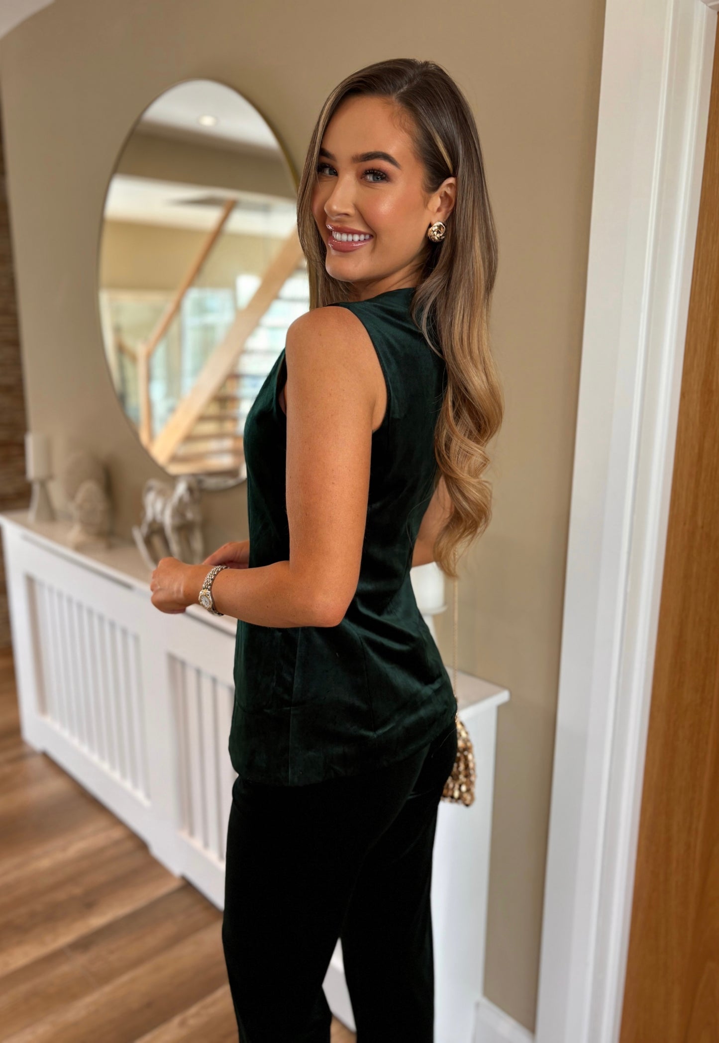 Nelly Velvet Two Piece Green