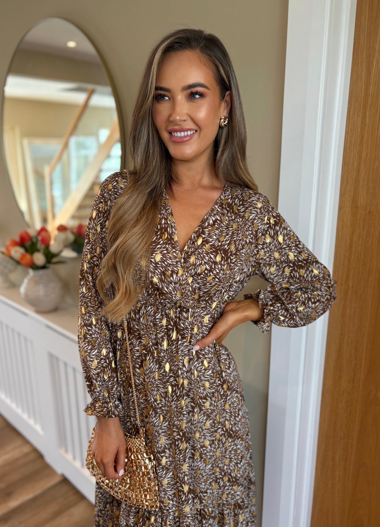 Ensley Dress Brown