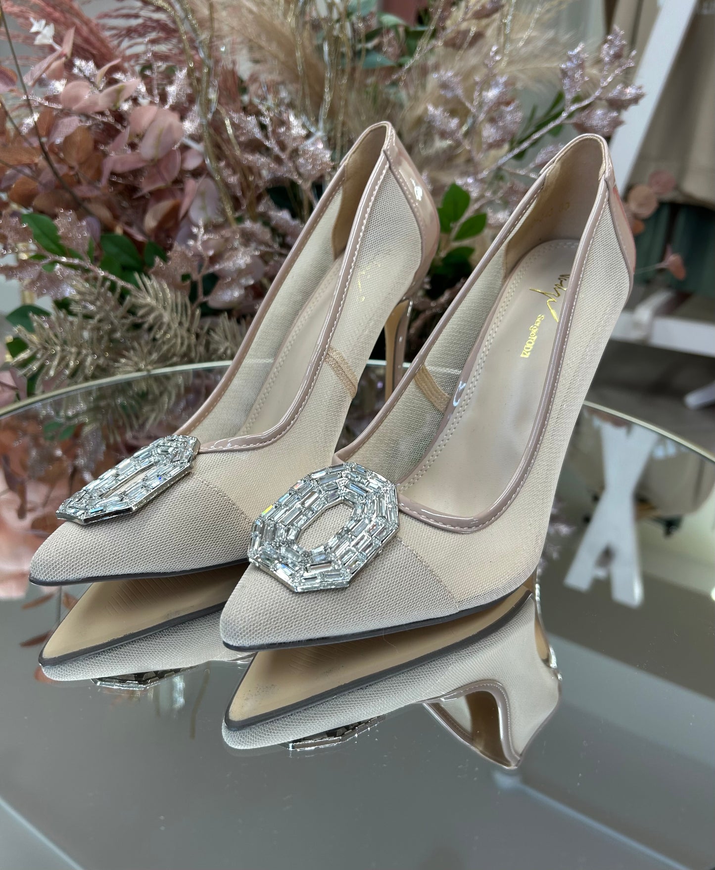Alexa Jewel Heel Nude