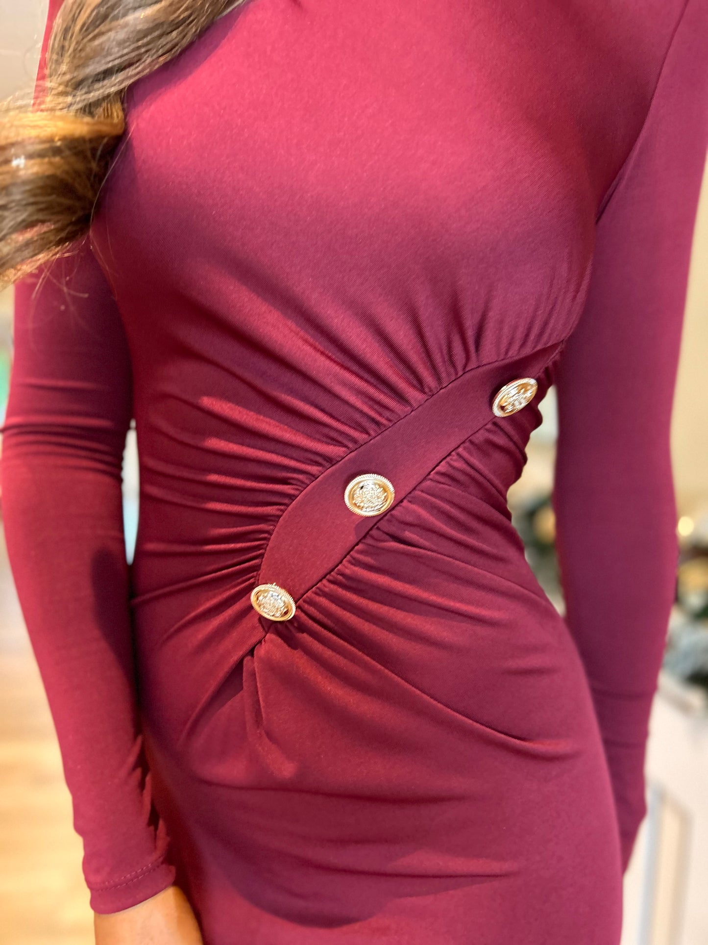 Pippa Dress Burgundy