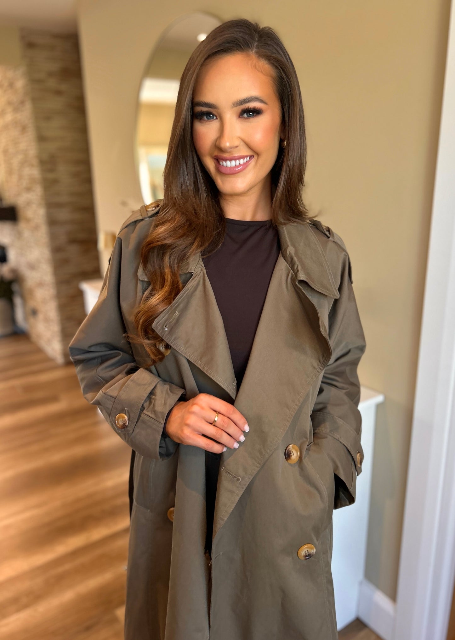 Kelsy Trench Coat Khaki