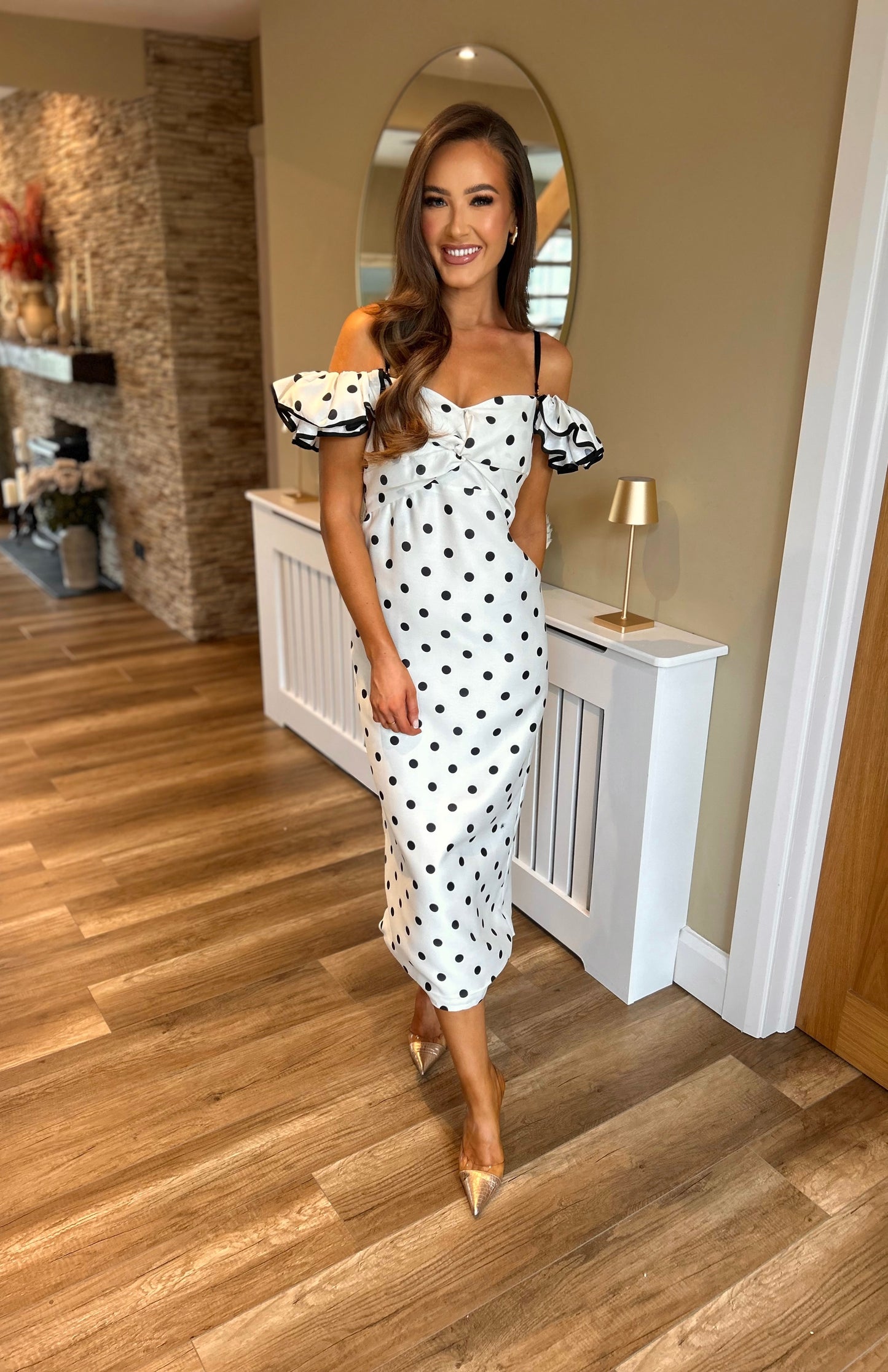 Pollie Dress White