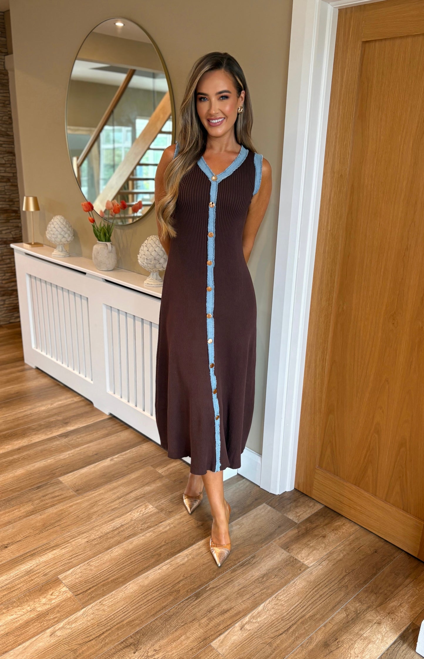 Aruba Knitted Dress Brown