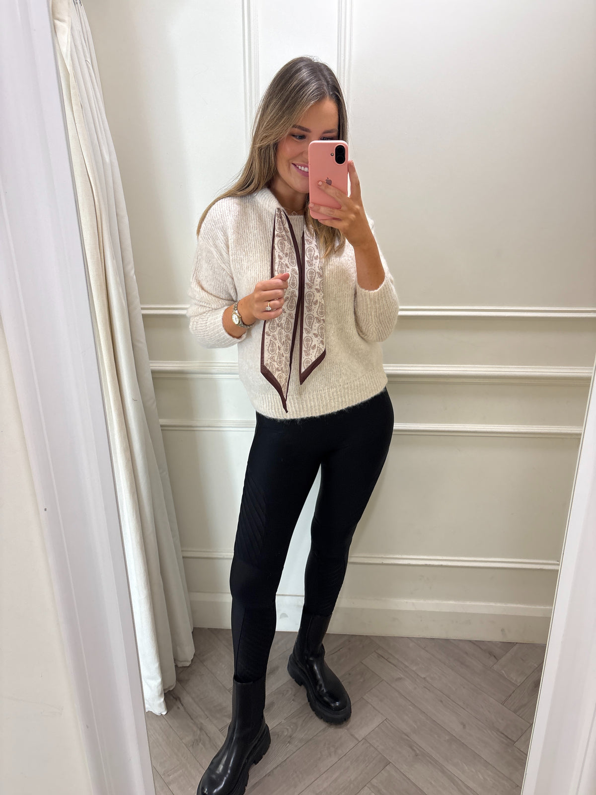 Sofia Scarf Knit Beige