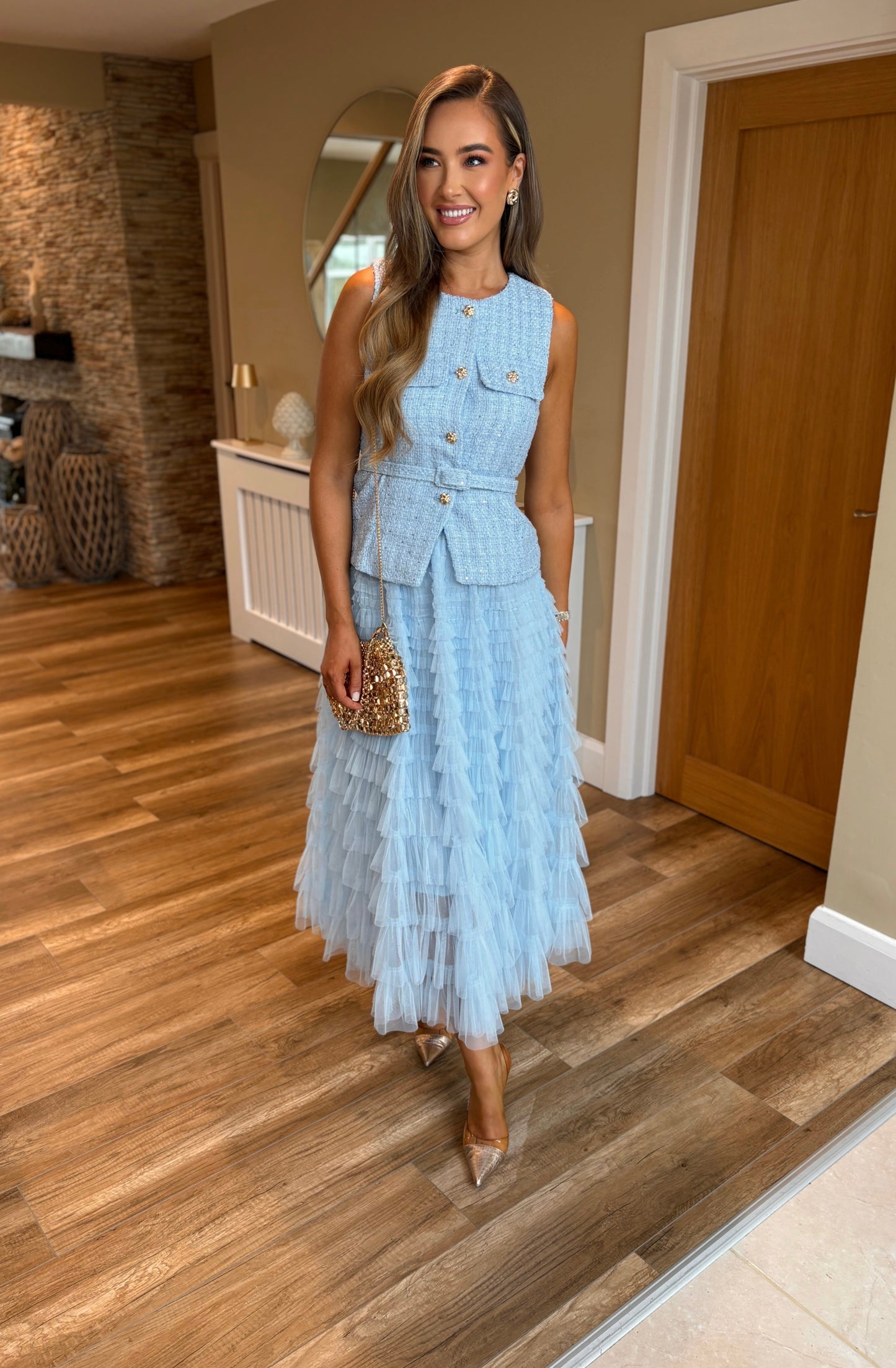 Naomi Tulle Skirt Blue