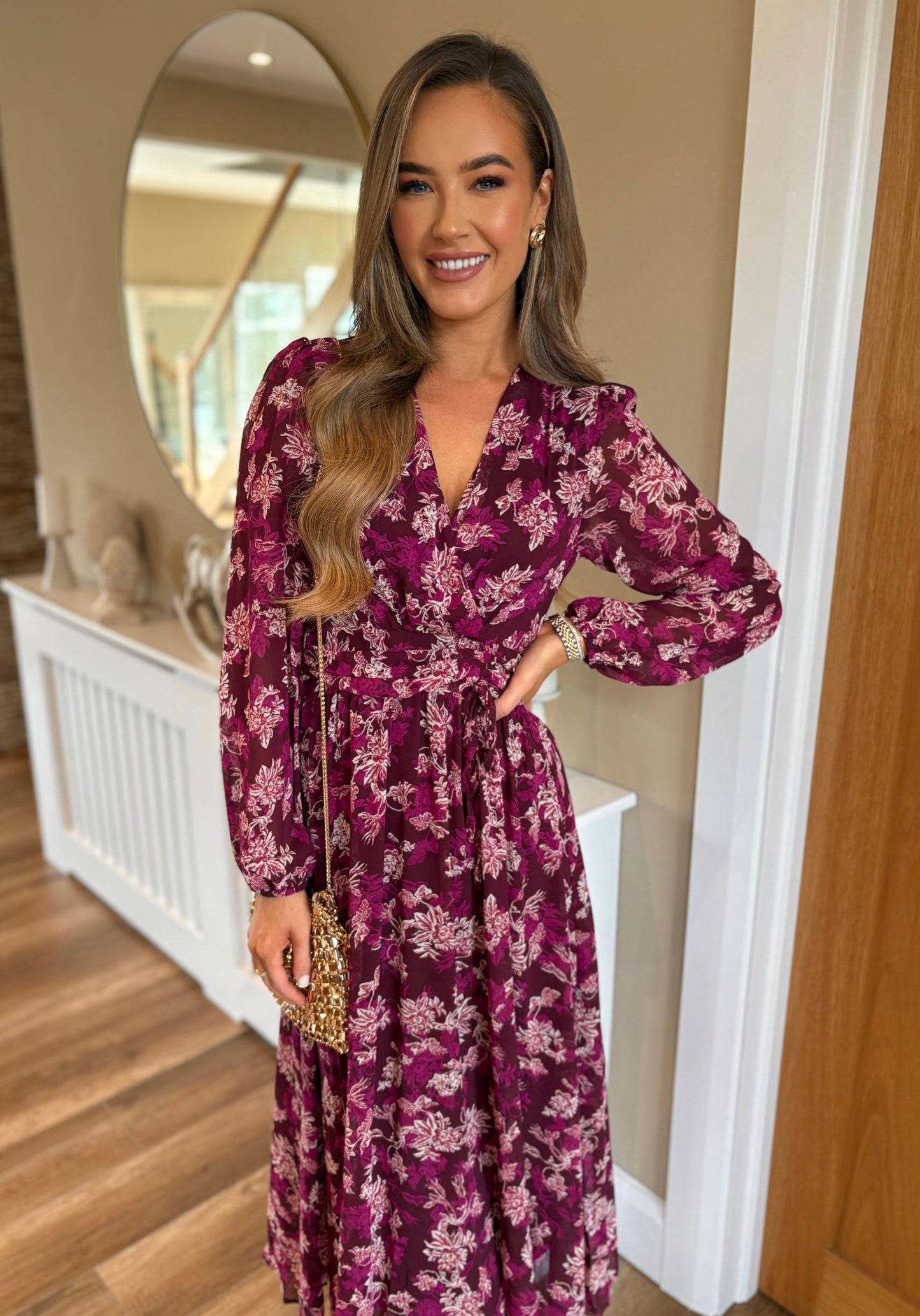 Jules Print Dress Purple