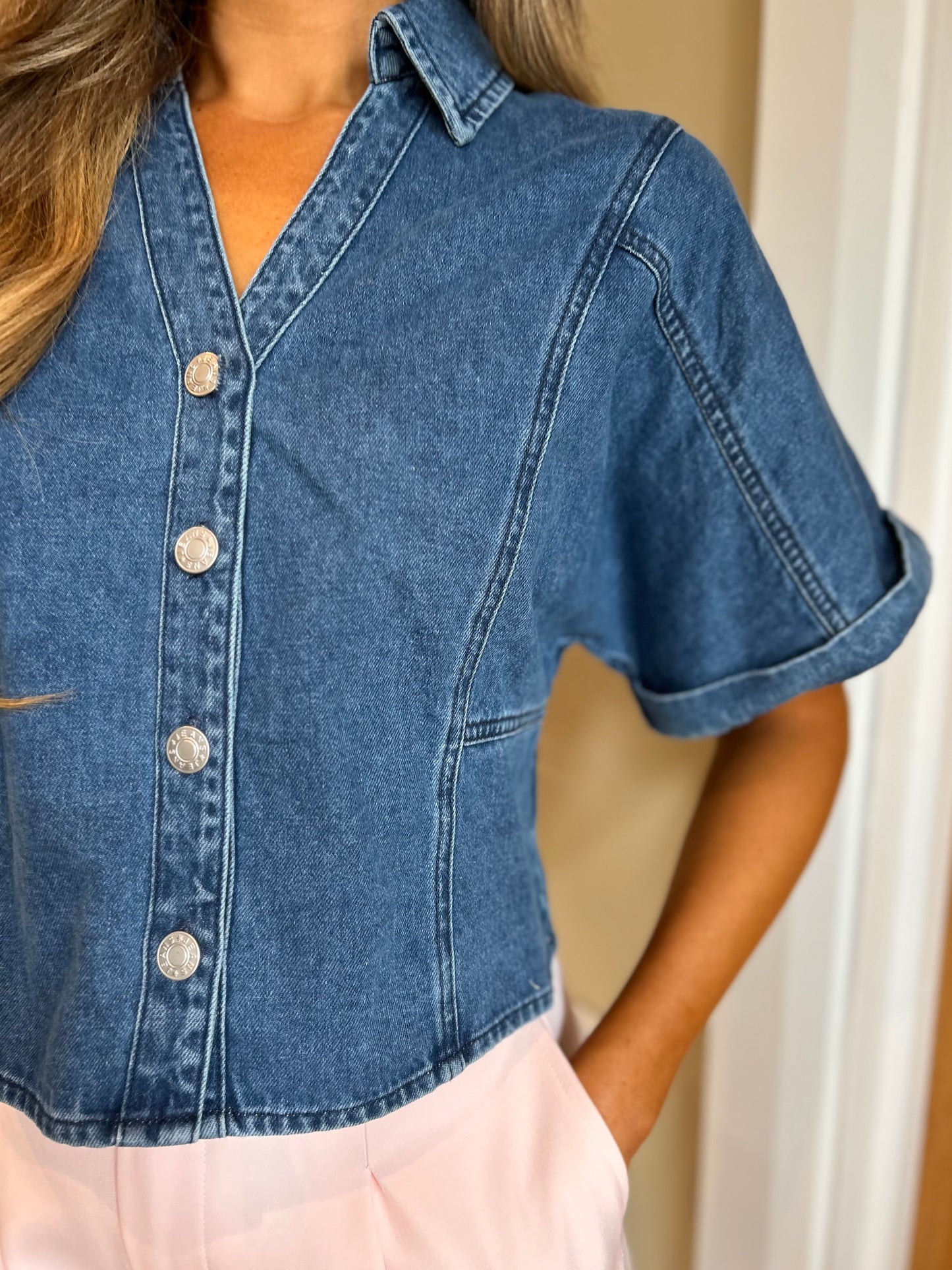 Lucile Denim Top