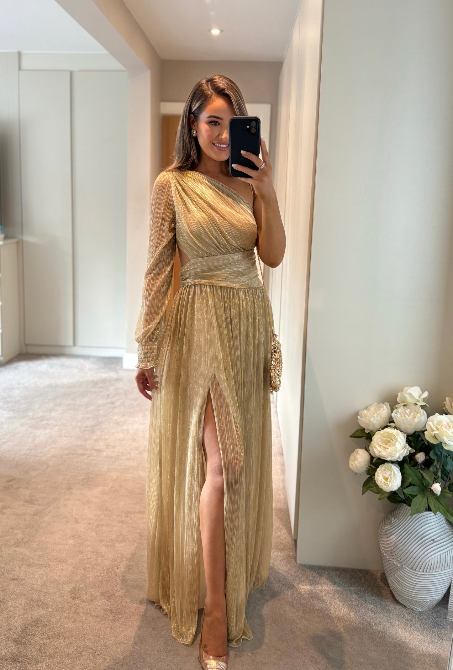 Tavira Shimmer Dress Gold