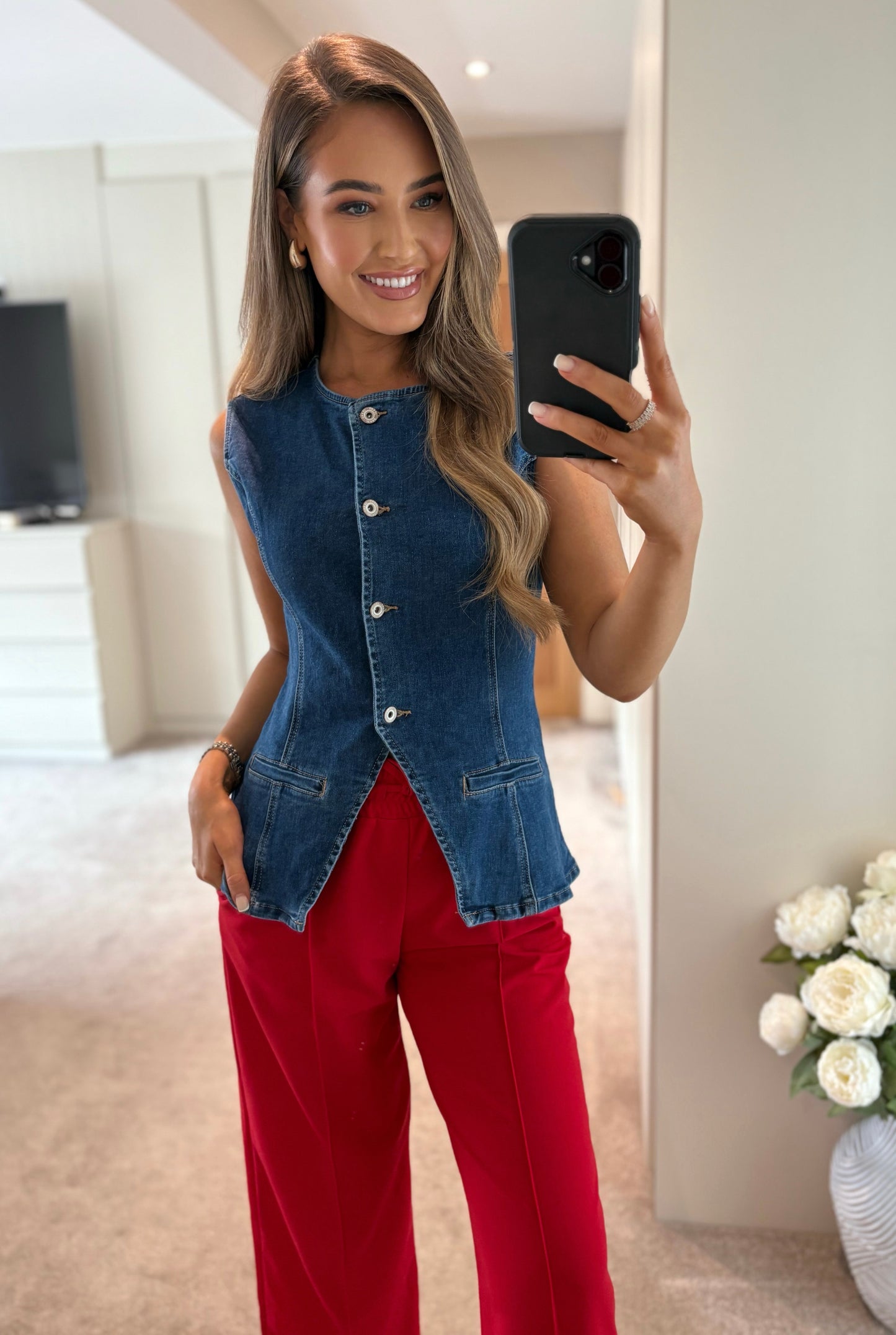 Aura Denim Waistcoat