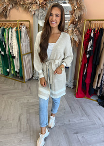 Nelly Belted Cardigan Beige