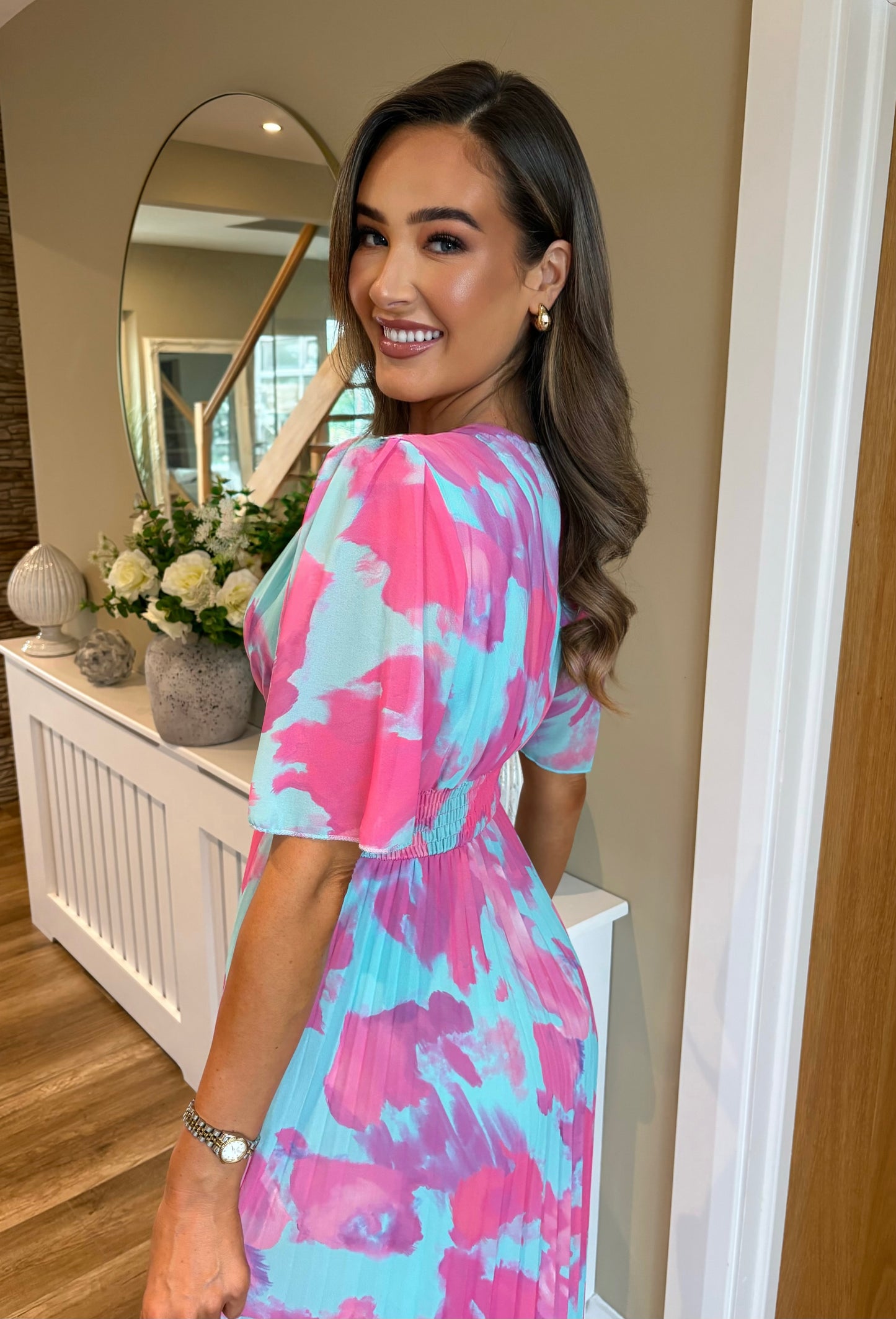 Naomi Dress Aqua
