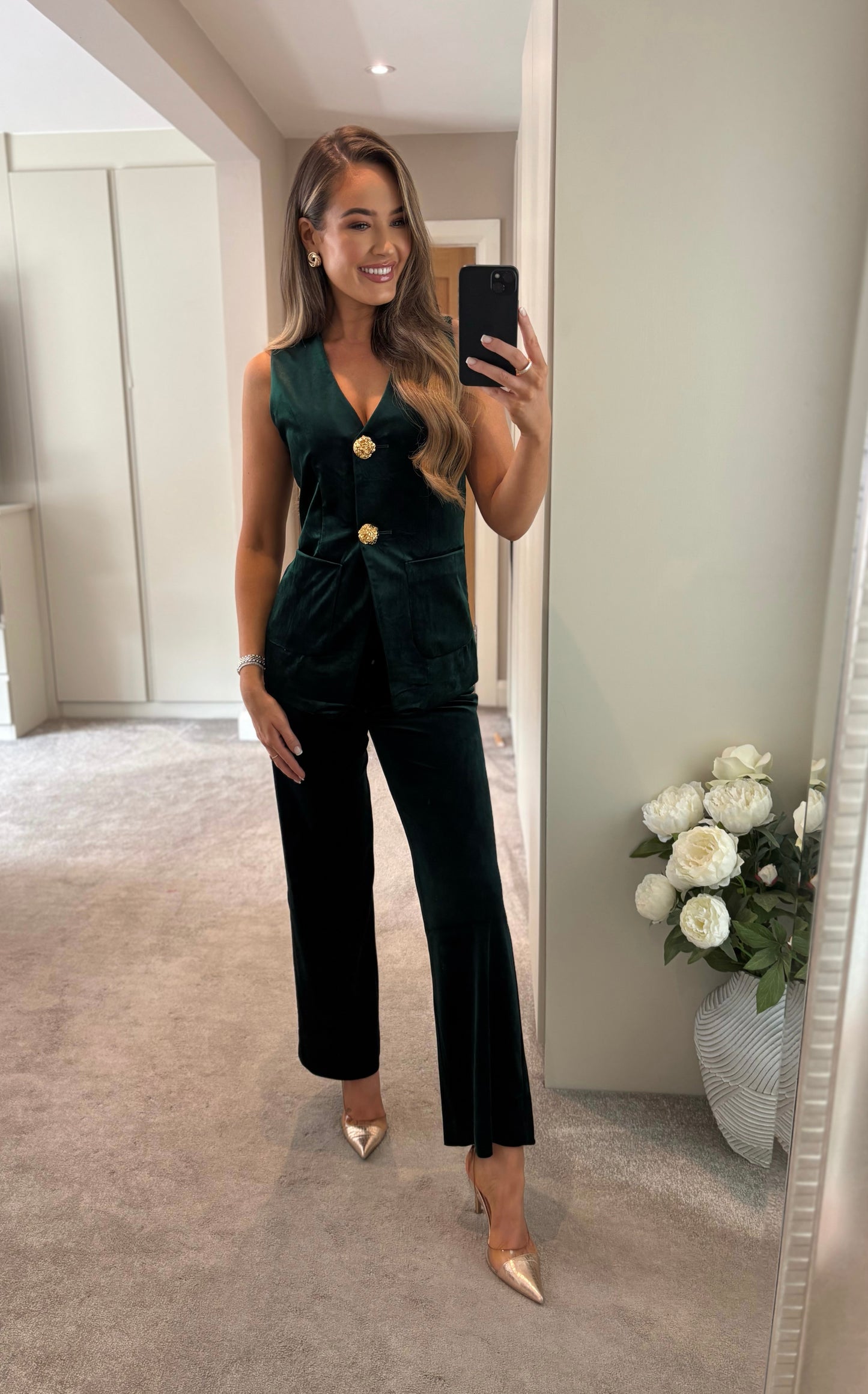 Nelly Velvet Two Piece Green