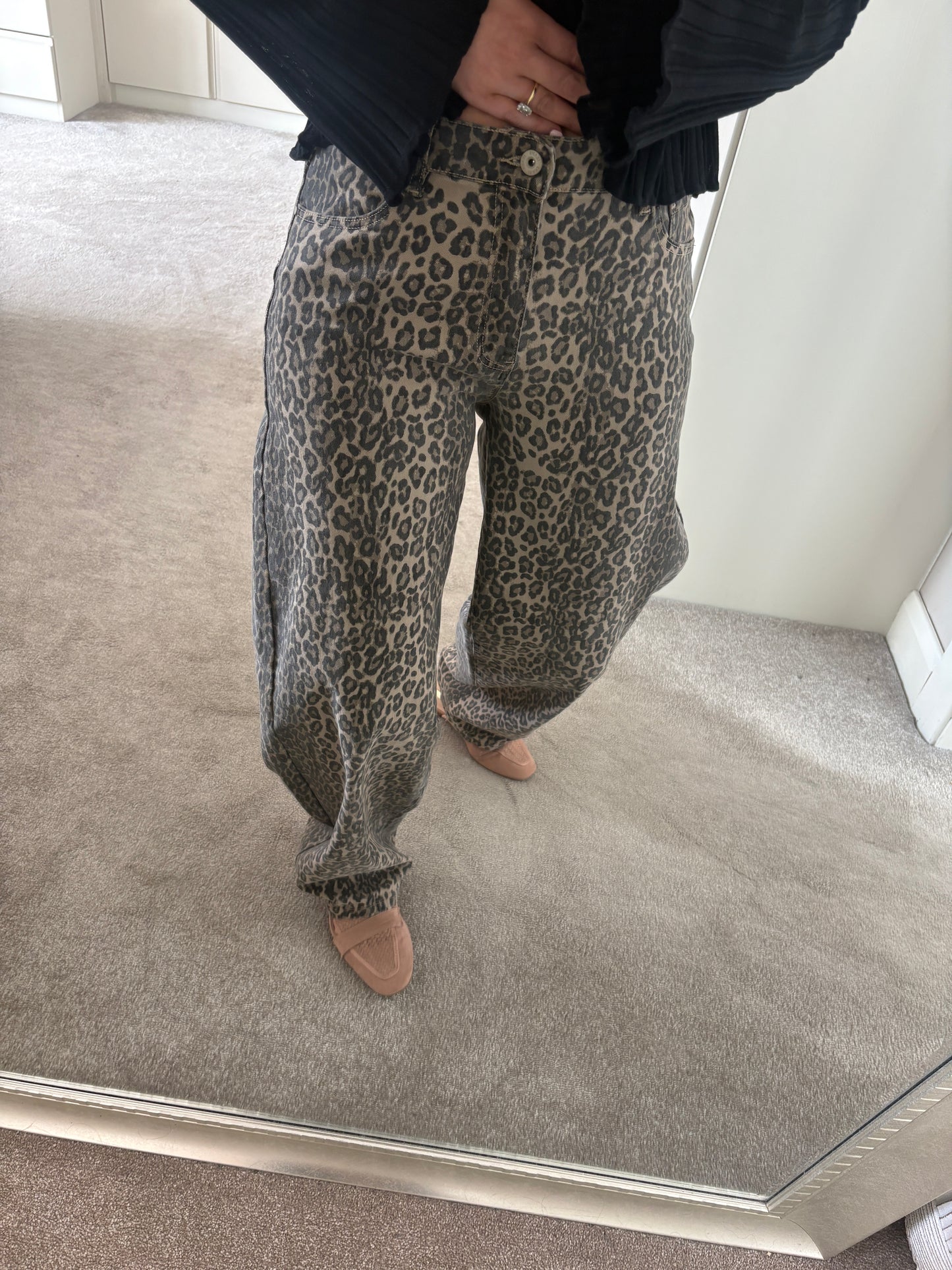 Sienna leopard Balloon Jeans
