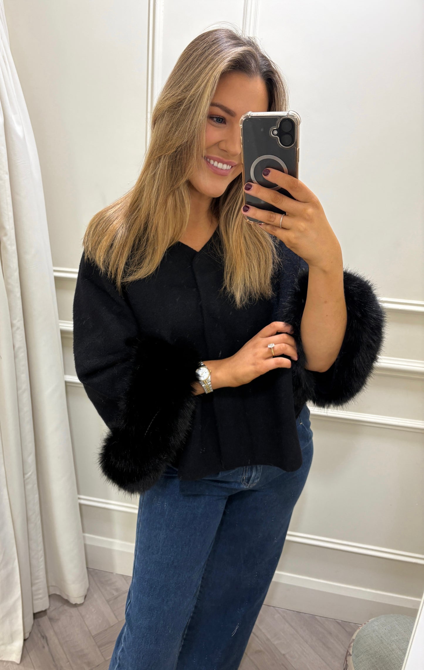 Rani Soft Knit & Scarf Black