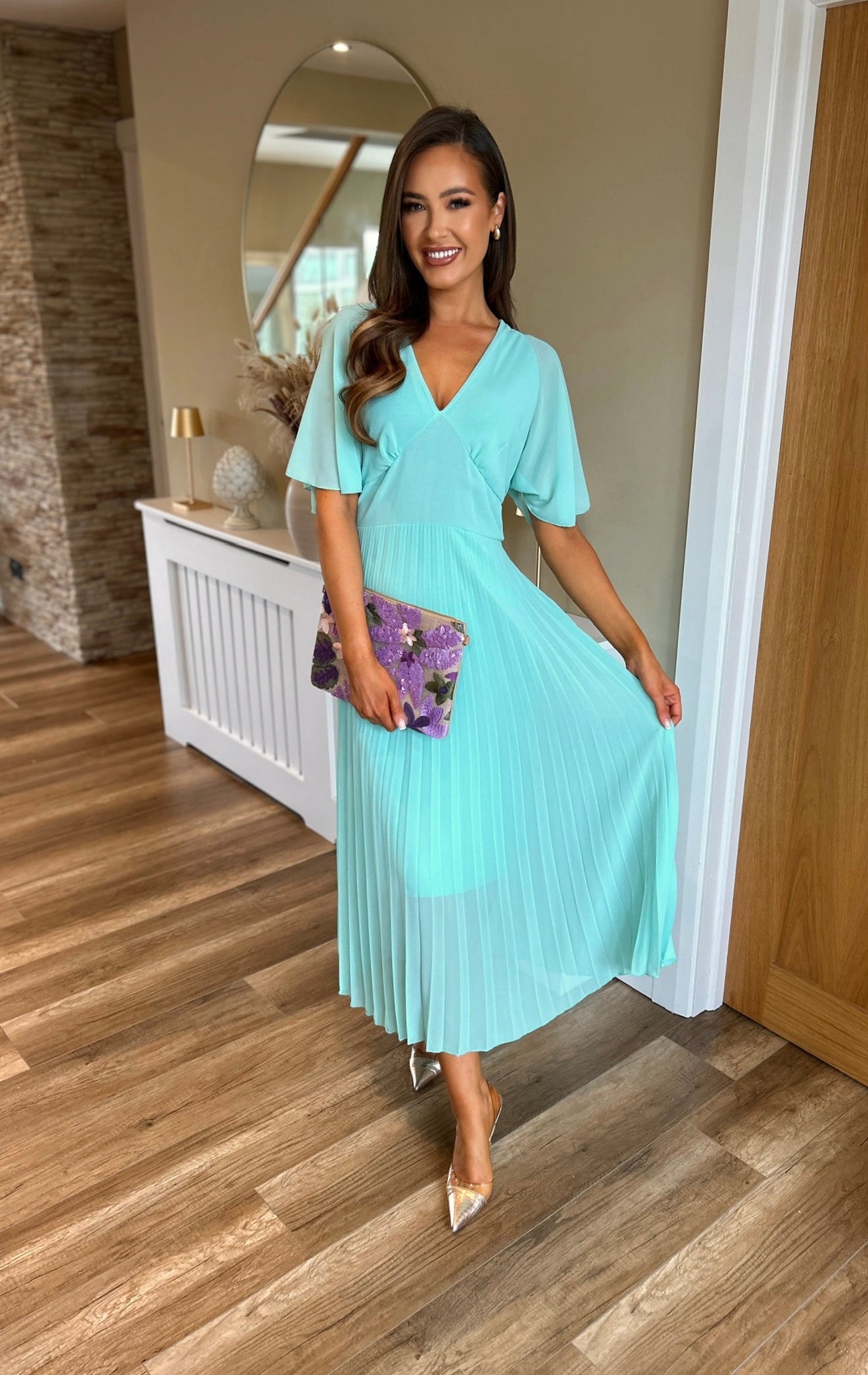 April Dress Aqua