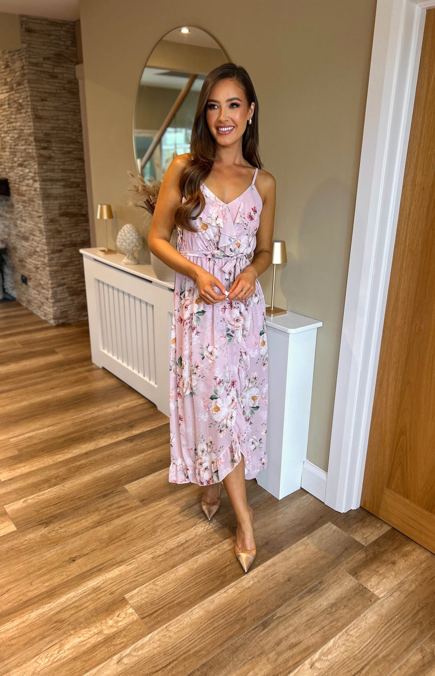 Priya Floral Dress Pink