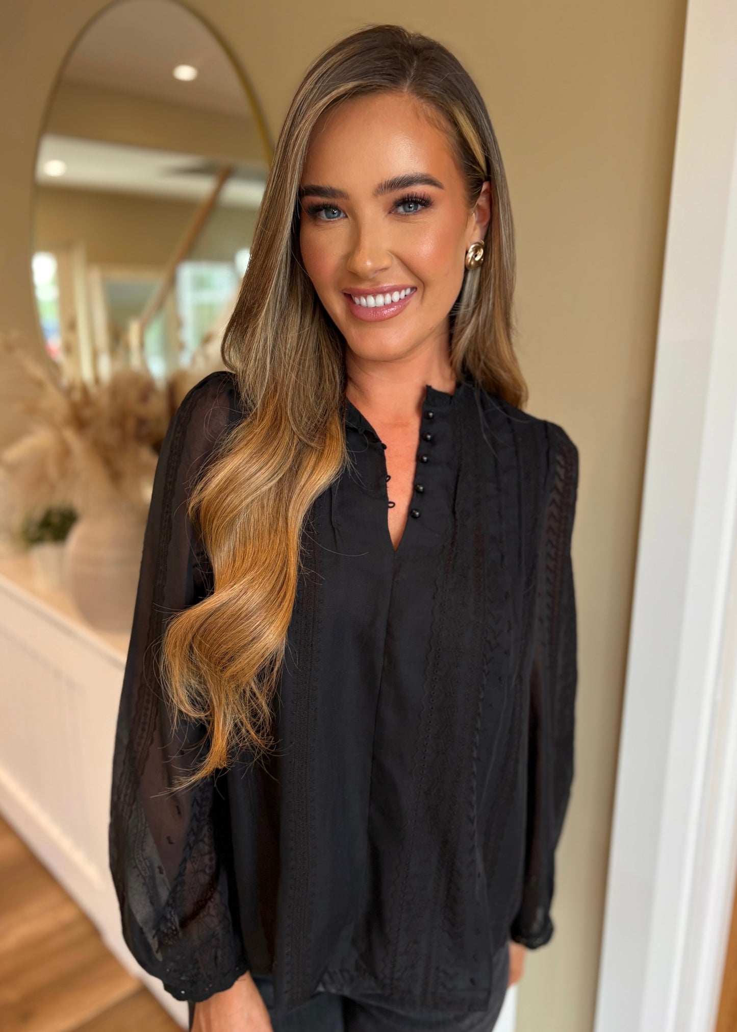India Blouse Black