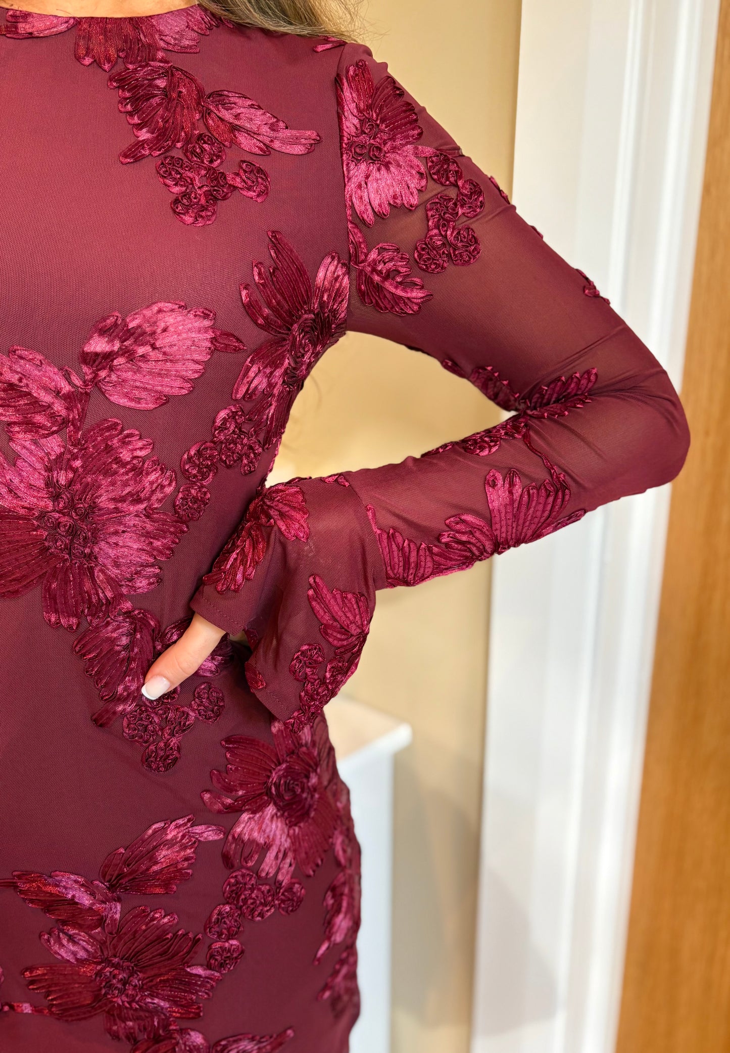 Sassi Dress Burgundy